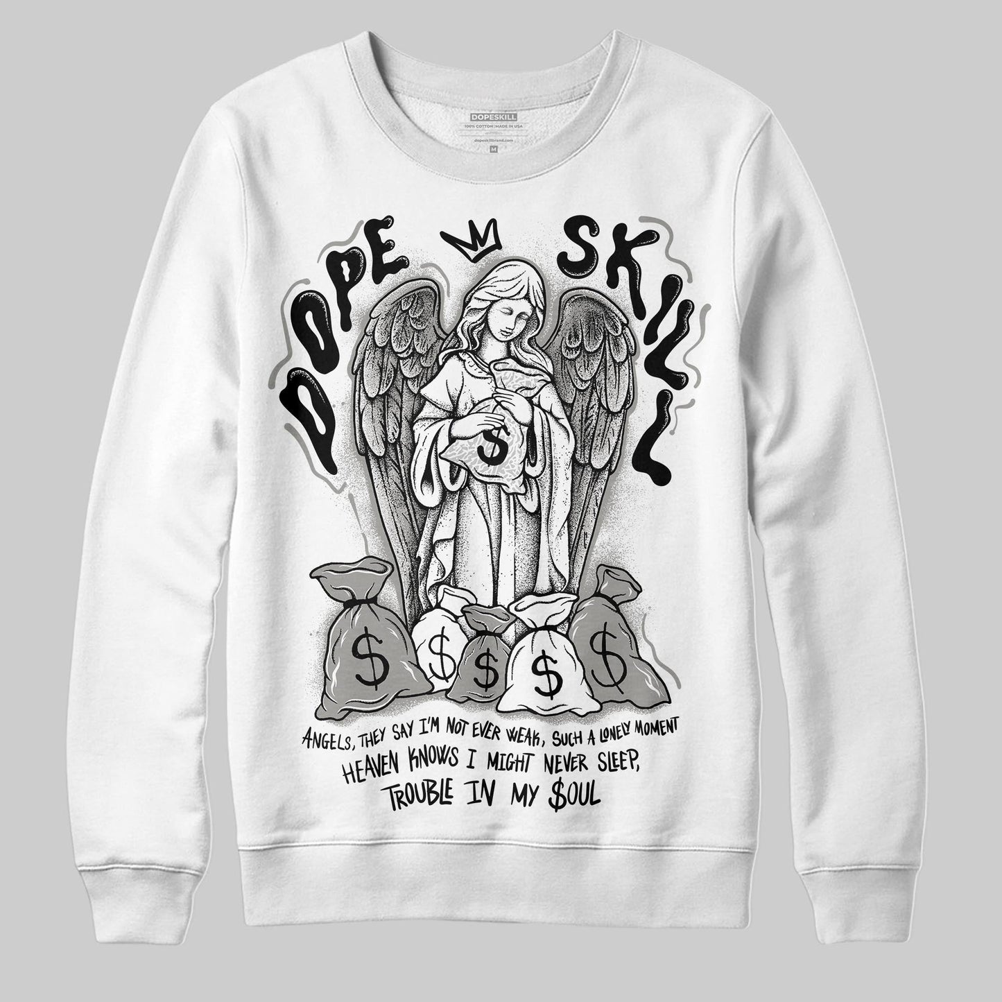Pure Money 3s DopeSkill Sweatshirt Angels Graphic