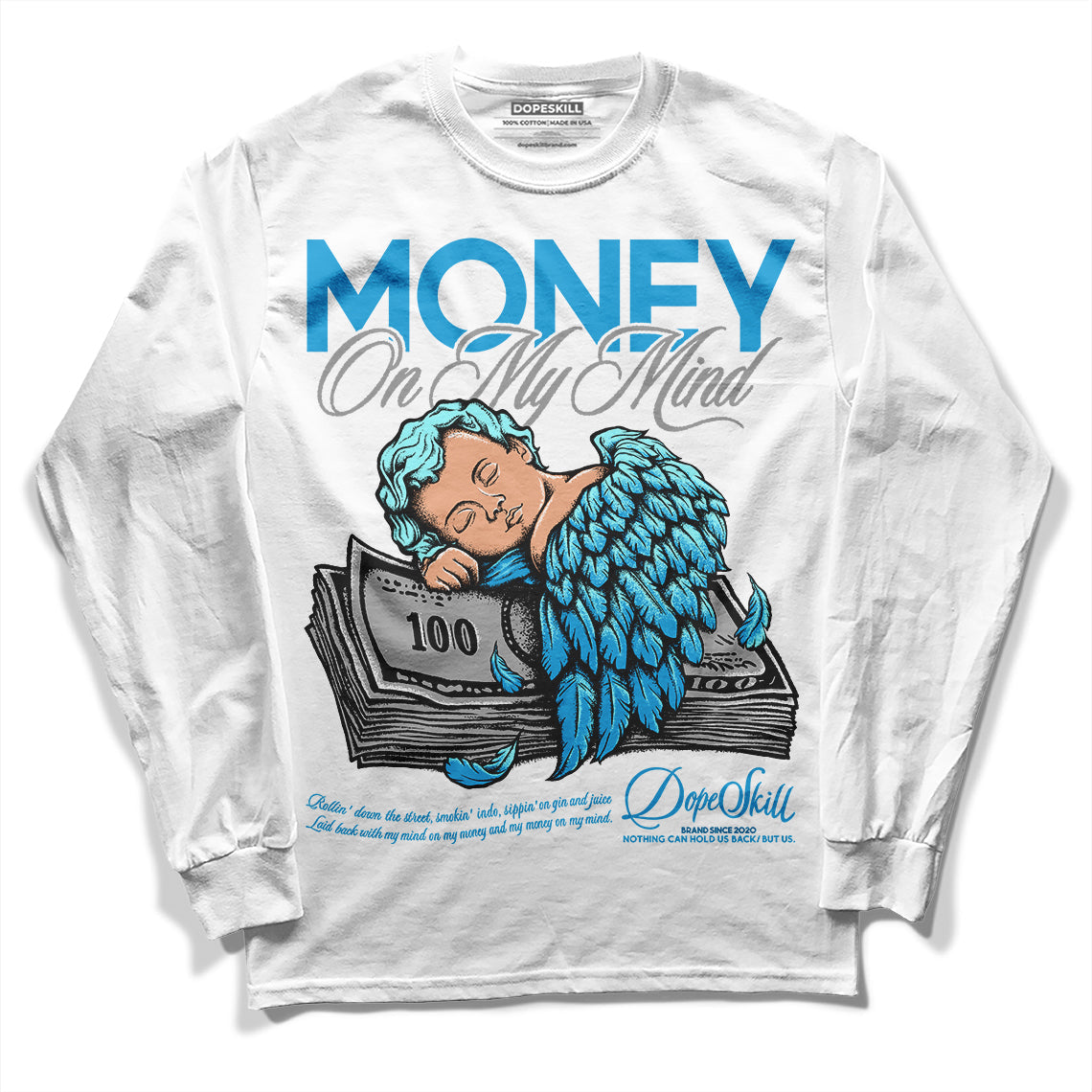 Military Blue 4s DopeSkill Long Sleeve T-Shirt MOMM Graphic