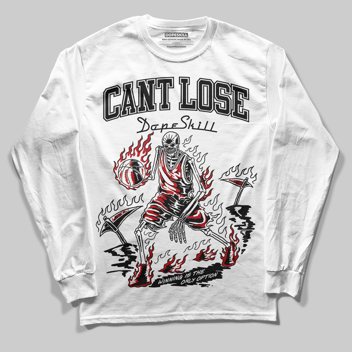 Bred Velvet 11s DopeSkill Long Sleeve T-Shirt Cant Lose Graphic