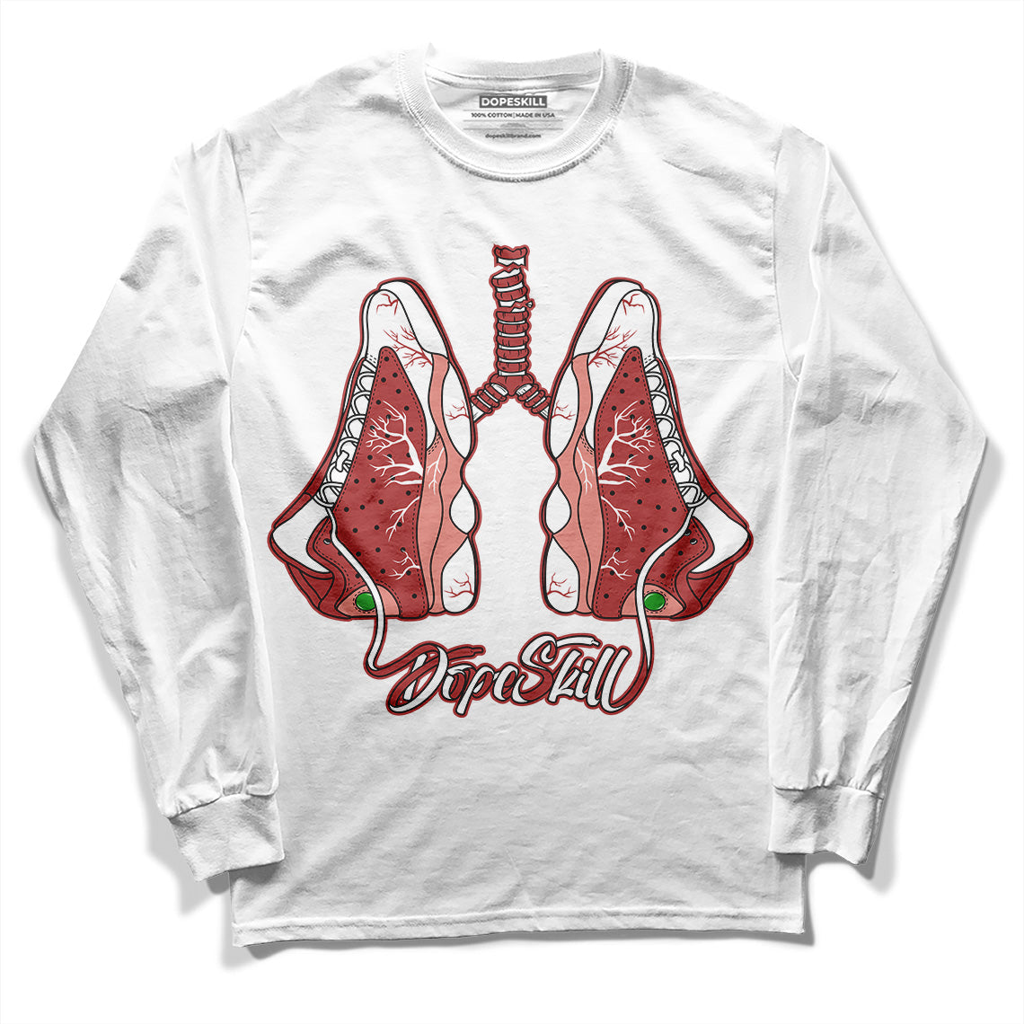 Dune Red 13s DopeSkill Long Sleeve T-Shirt Breathe Graphic