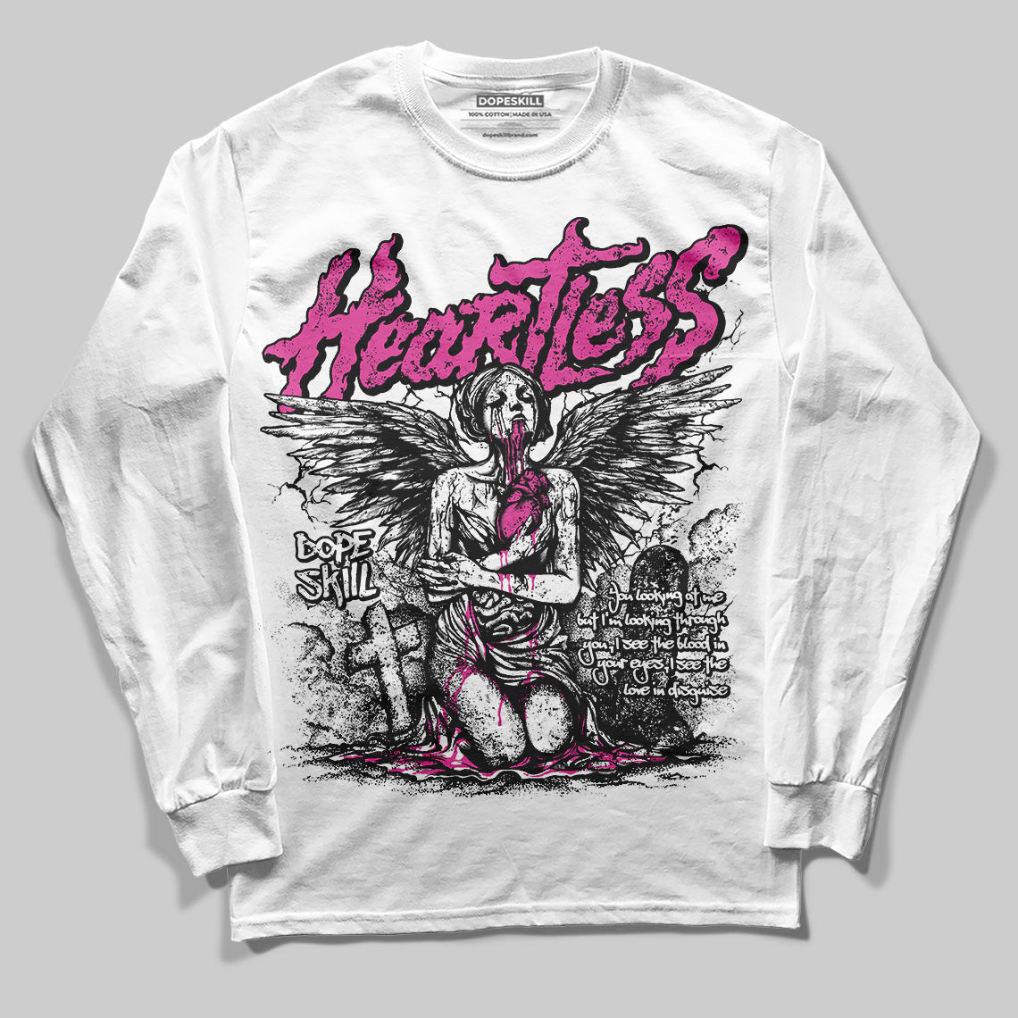 Dunk Active Fuchsia DopeSkill Long Sleeve T-Shirt Heartless Graphic