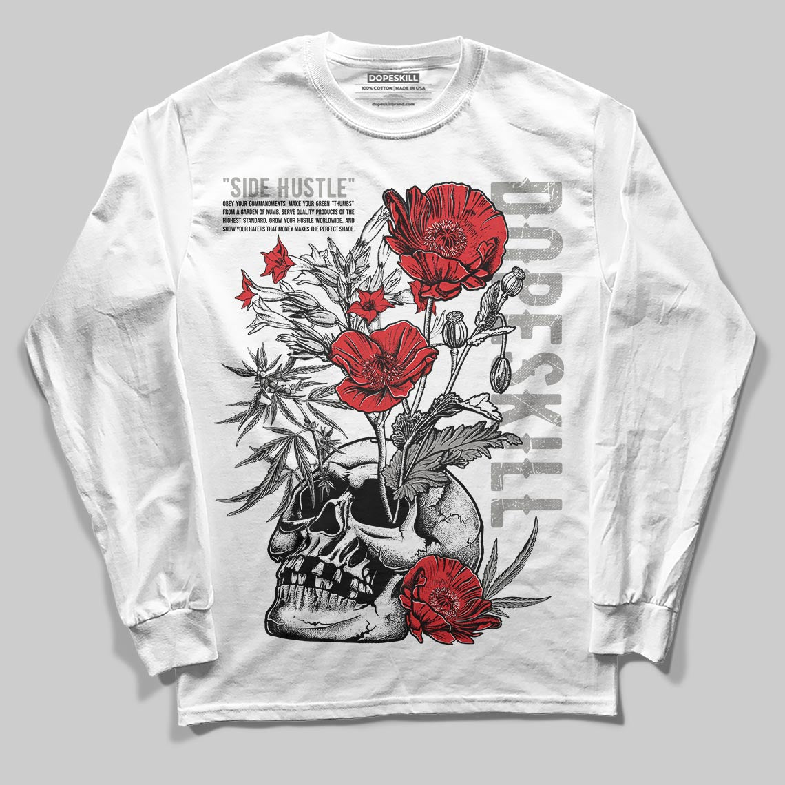 Pure Money 3s DopeSkill Long Sleeve T-Shirt Side Hustle Graphic