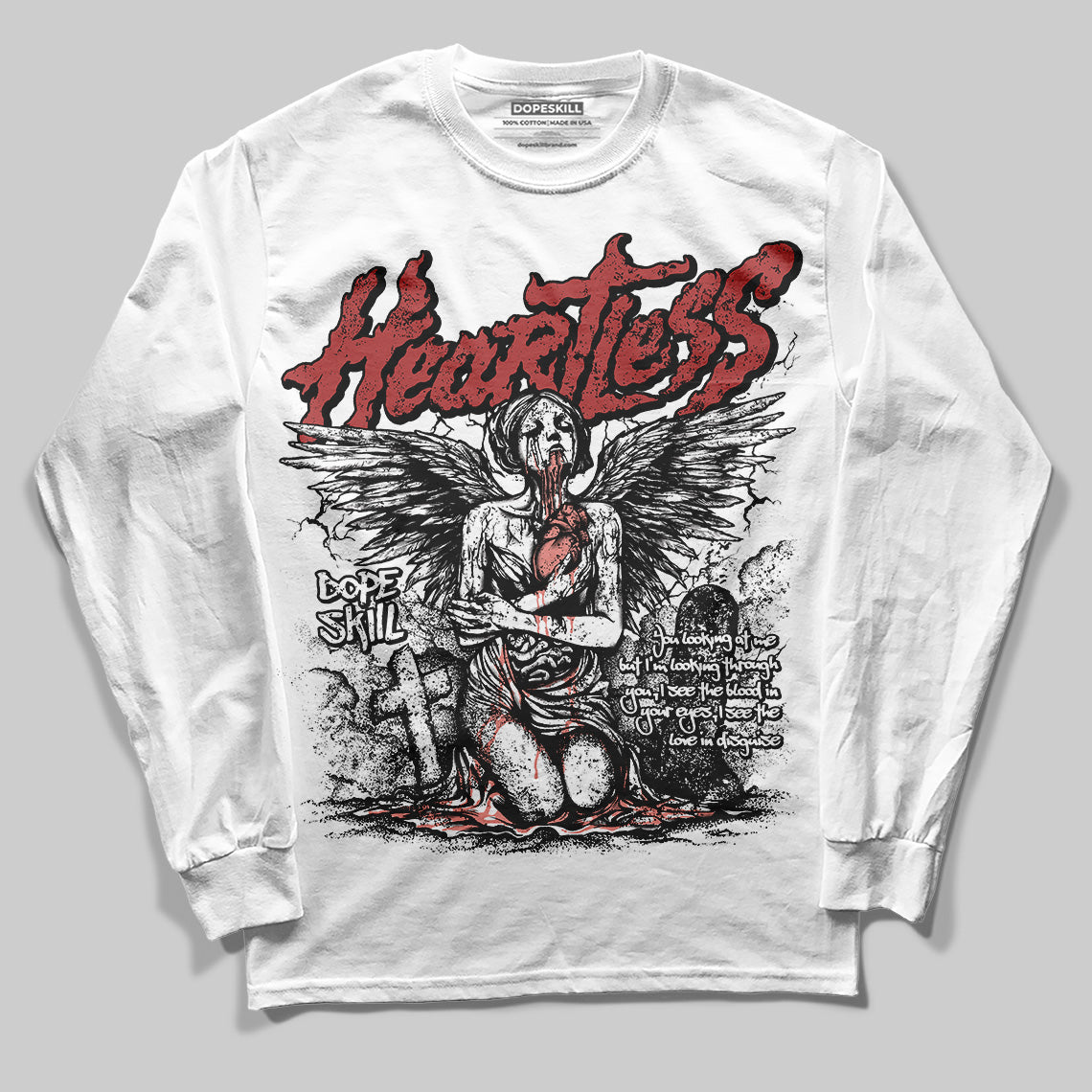 Dune Red 13s DopeSkill Long Sleeve T-Shirt Heartless Graphic