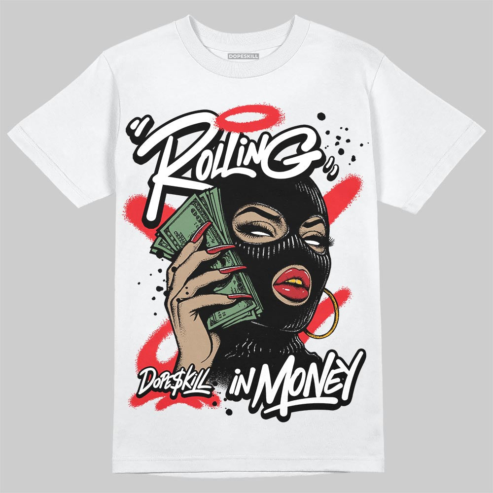 Black and White Collection DopeSkill T-Shirt Rolling in Money Graphic