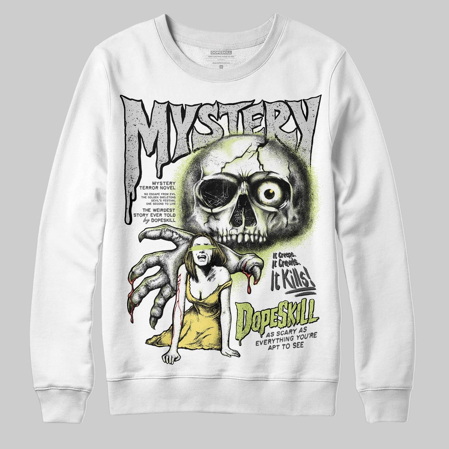 Light Lemon Twist 4s DopeSkill Sweatshirt Mystery Ghostly Grasp Graphic