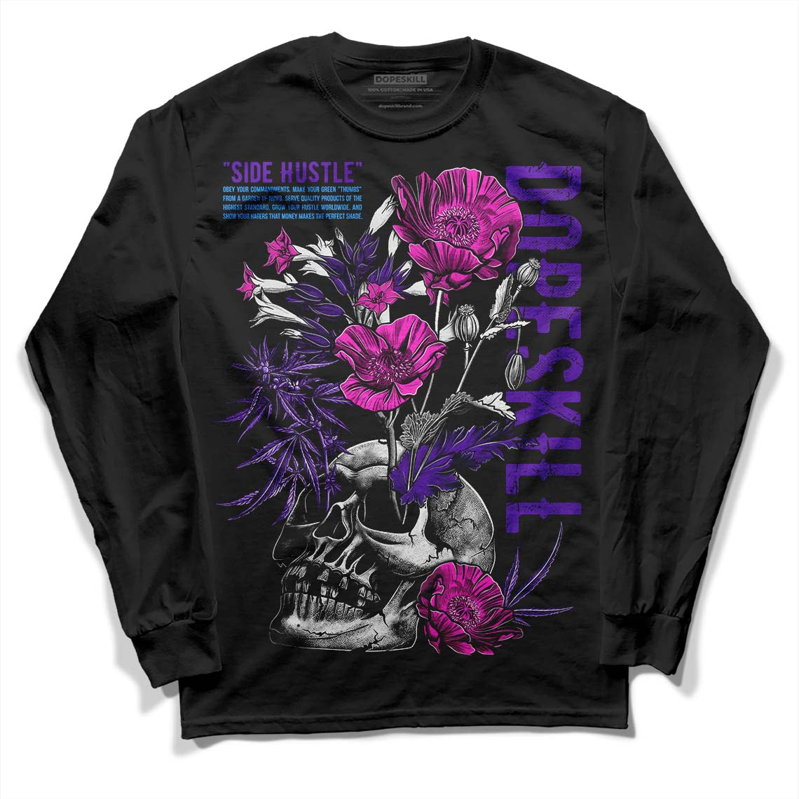 Court Purple 13s DopeSkill Long Sleeve T-Shirt Side Hustle Graphic