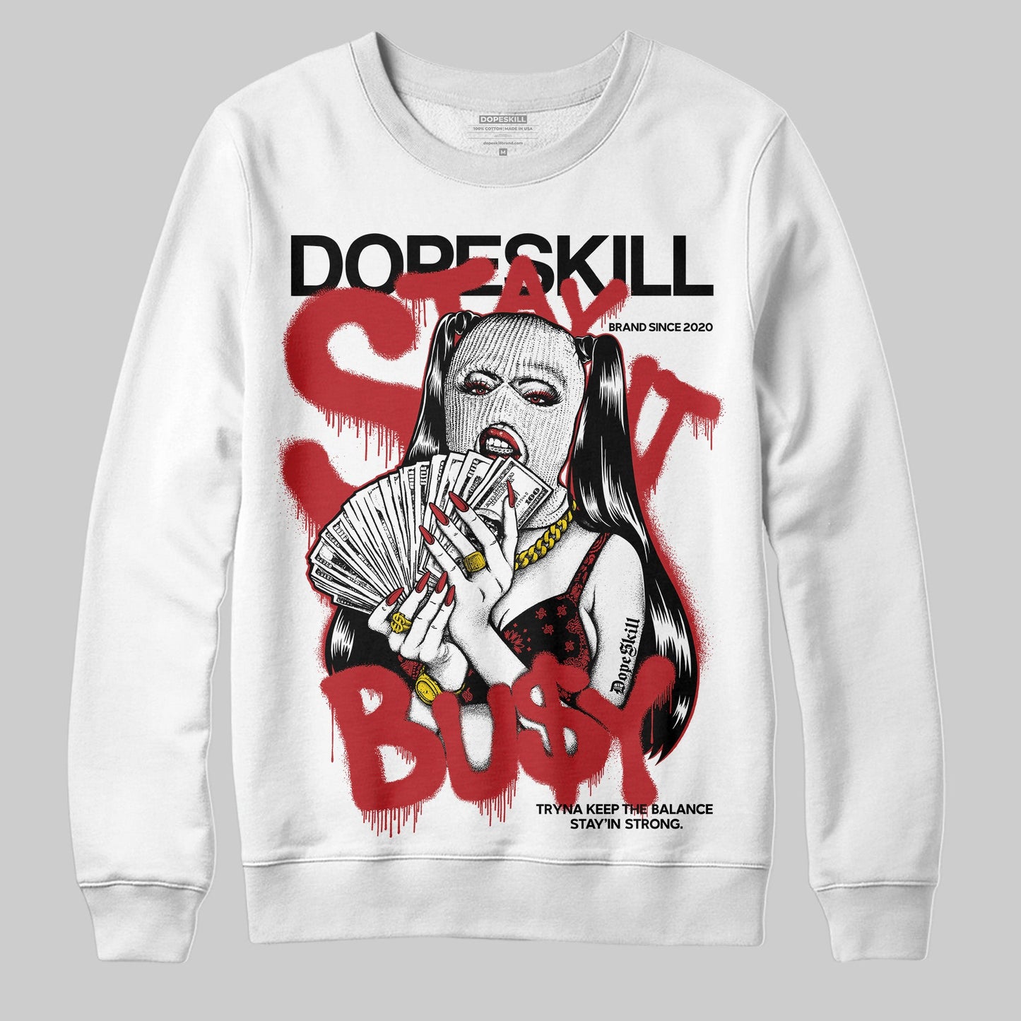 Black Toe Reimagined 1s DopeSkill Sweatshirt Stay It Busy Graphic