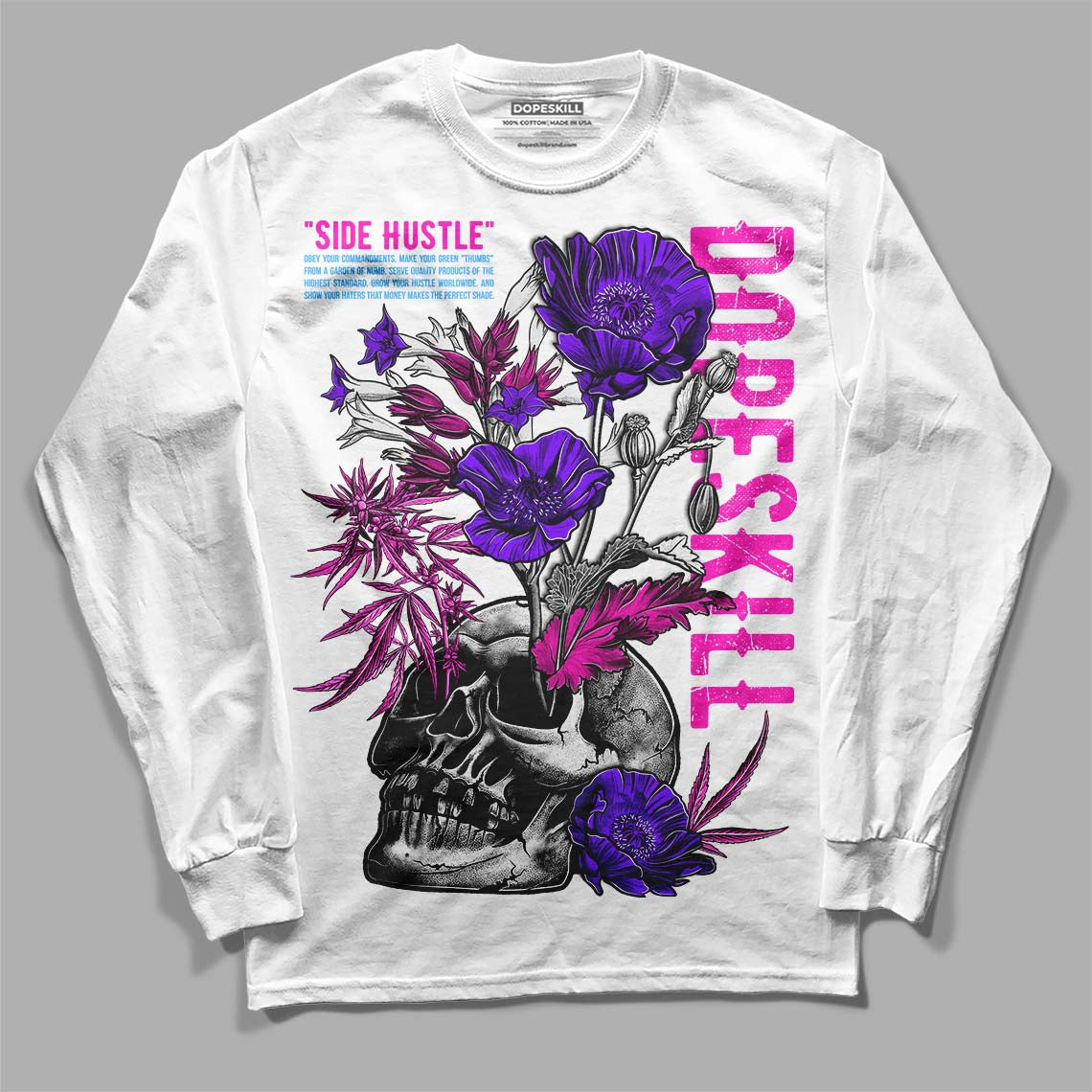 Dunk Low Active Fuchsia DopeSkill Long Sleeve T-Shirt Side Hustle Graphic