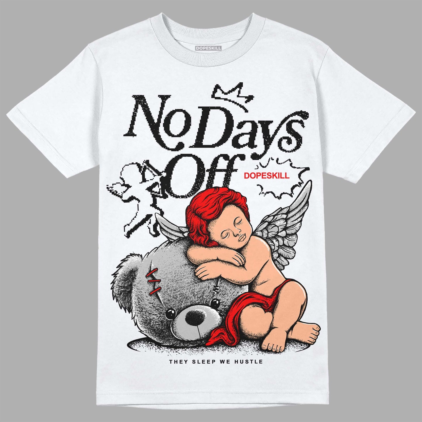 Dunk Low Panda White Black DopeSkill T-Shirt New No Days Off Graphic