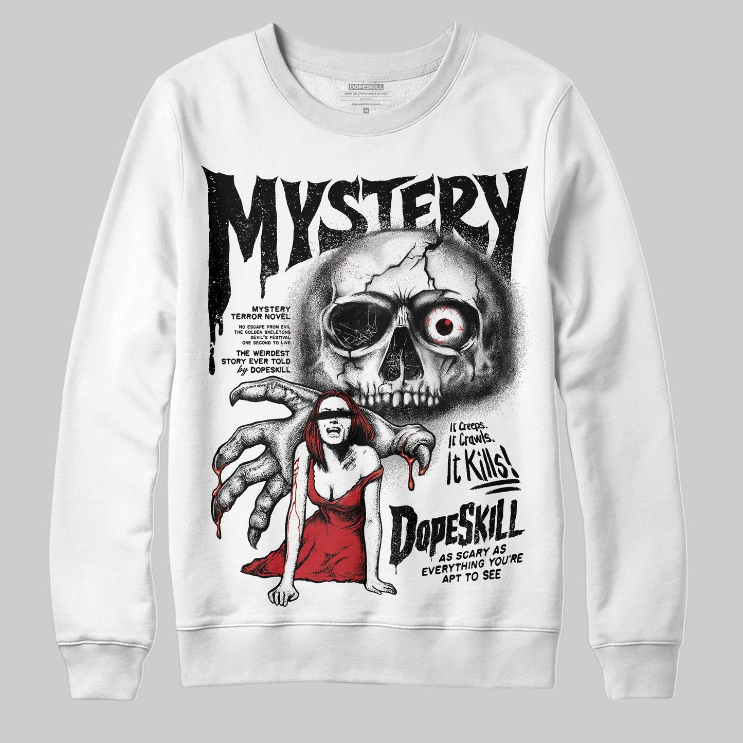 Bred Velvet 11s DopeSkill Sweatshirt Mystery Ghostly Grasp Graphic