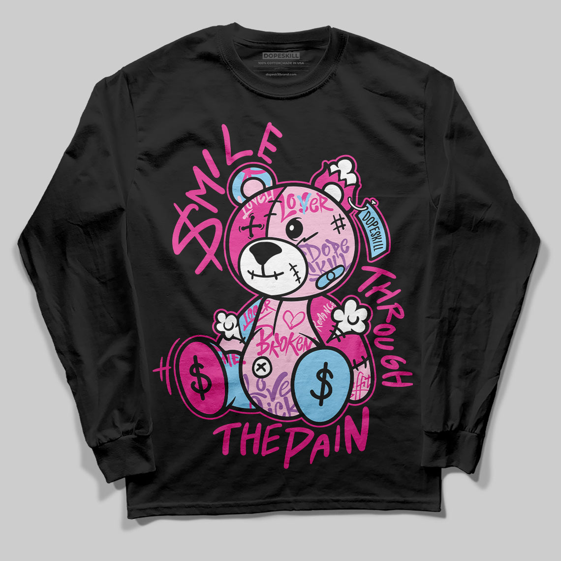 Doernbecher 6s DopeSkill Long Sleeve T-Shirt Smile Through The Pain Graphic