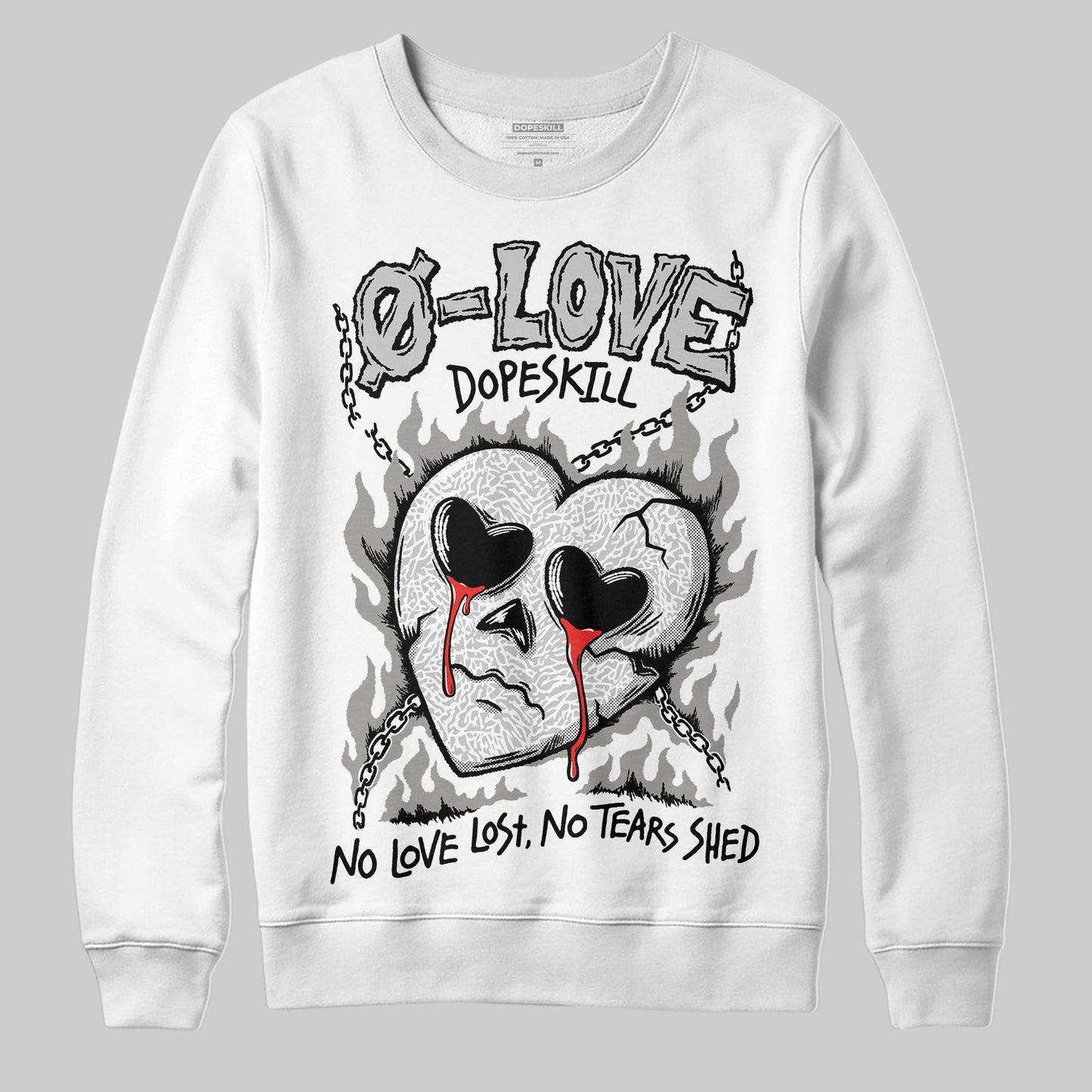 Pure Money 3s DopeSkill Sweatshirt Crying Heart Graphic