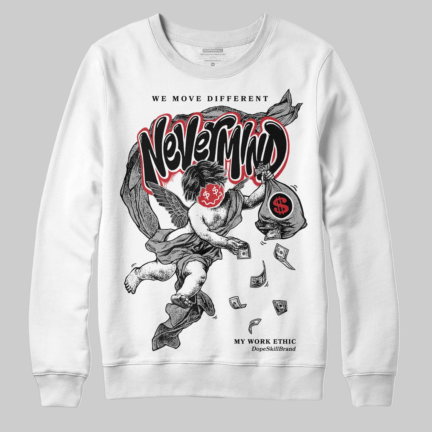 Bred Velvet 11s DopeSkill Sweatshirt Nevermind Graphic