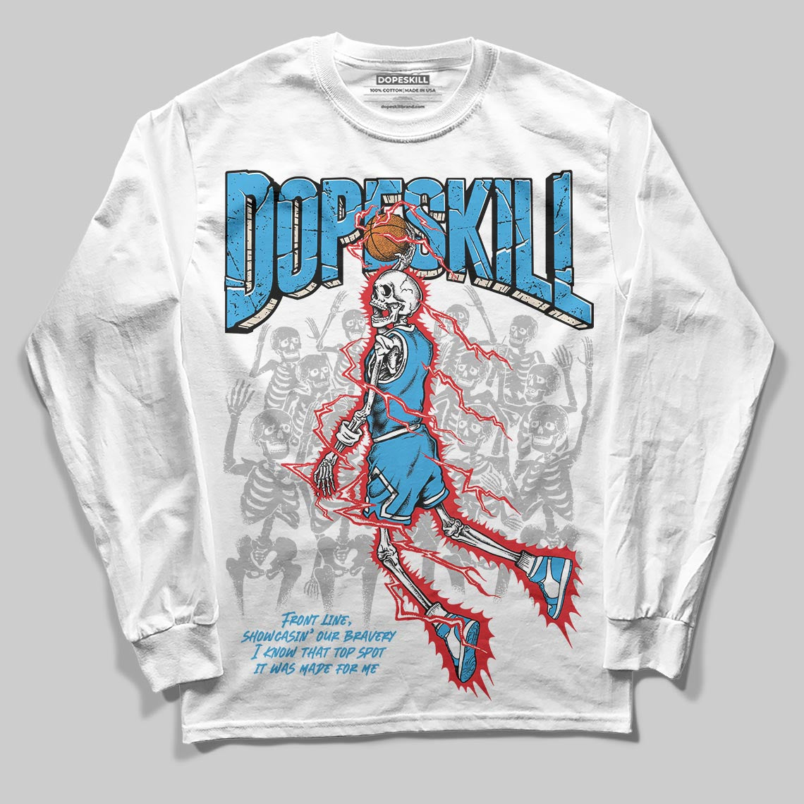 UNC Reimagined 1s DopeSkill Long Sleeve T-Shirt Thunder Dunk Graphic