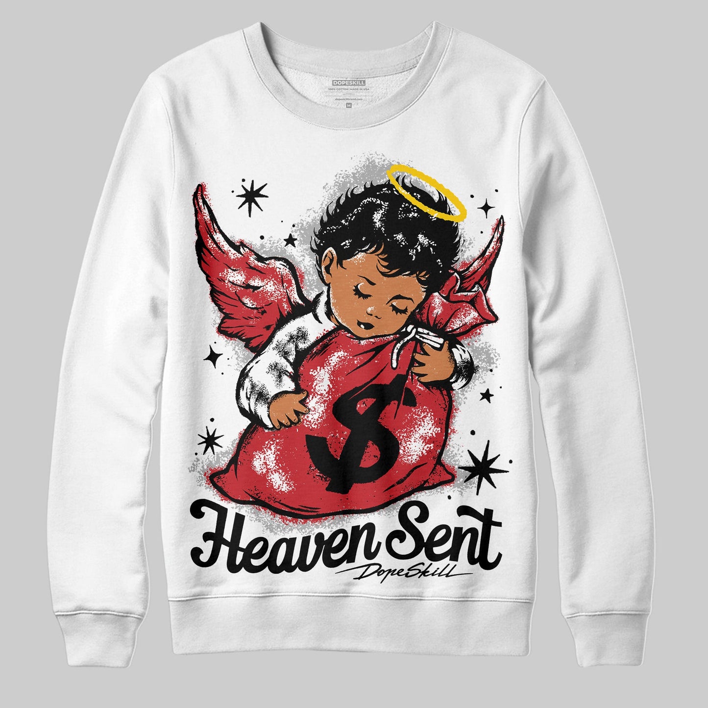 Bred 11s DopeSkill Sweatshirt Heaven Sent Graphic
