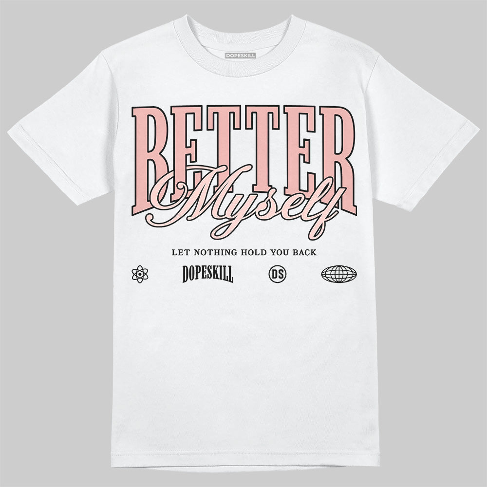 Leather Curb Glitter Pale Pink DopeSkill T-Shirt Better Myself Graphic