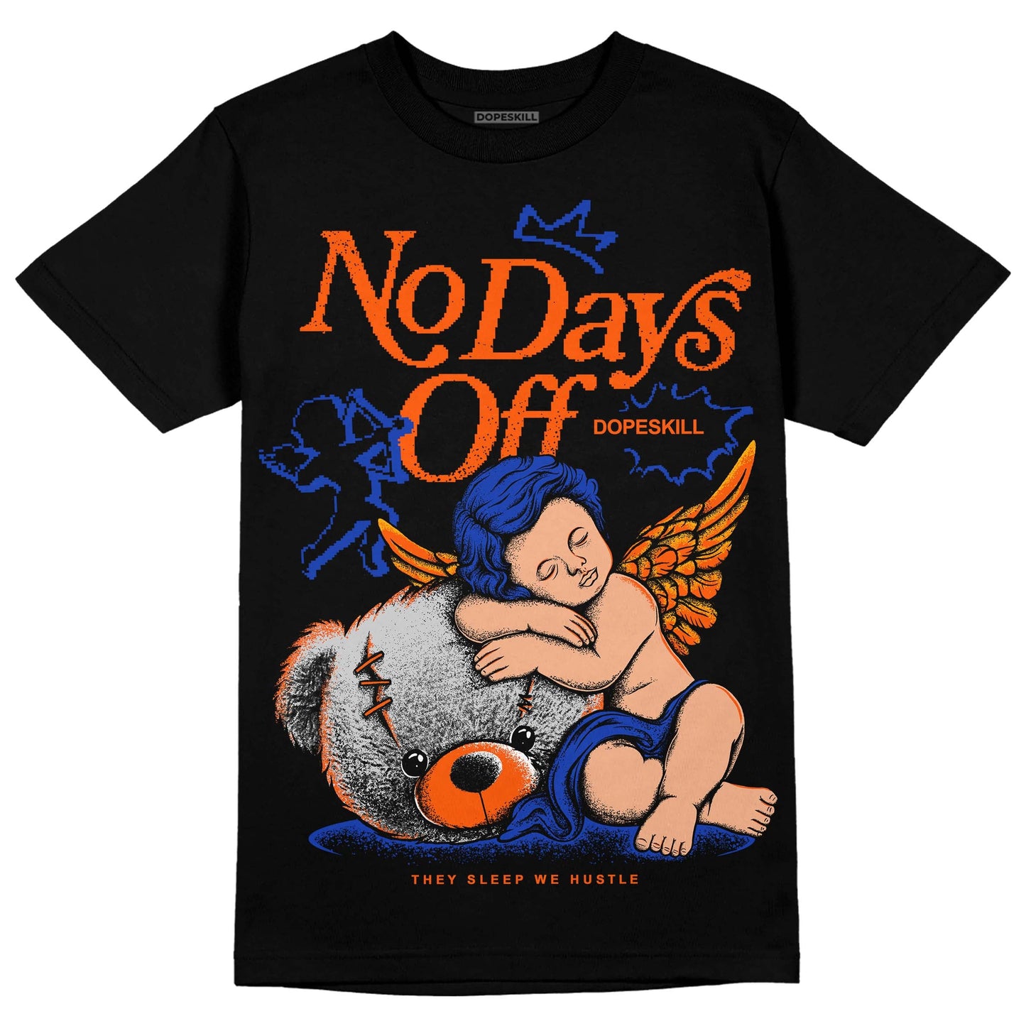 Dunk Low Futura Orange Blaze DopeSkill T-Shirt New No Days Off Graphic