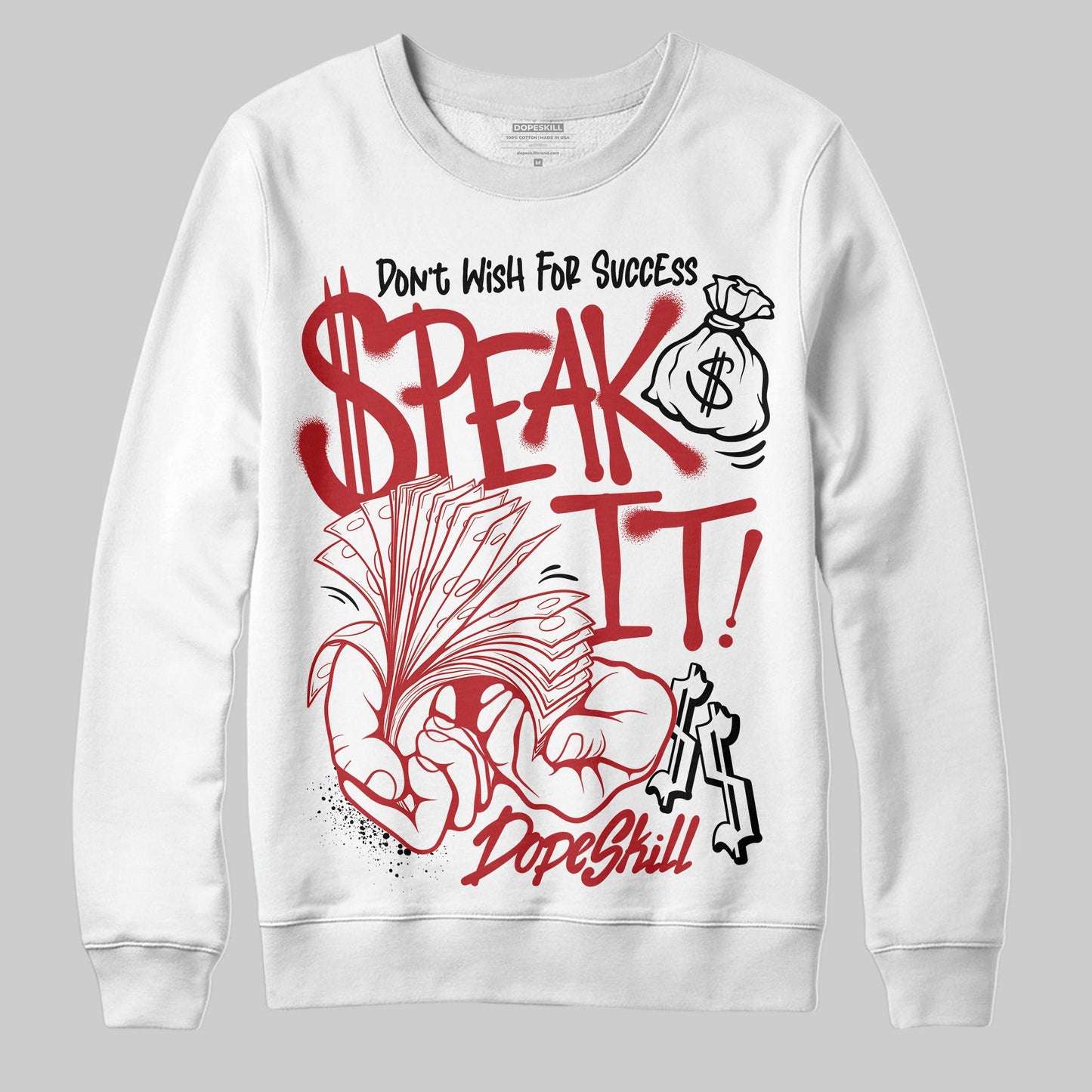 Flu Game 12s DopeSkill Sweatshirt Speak It Graphic