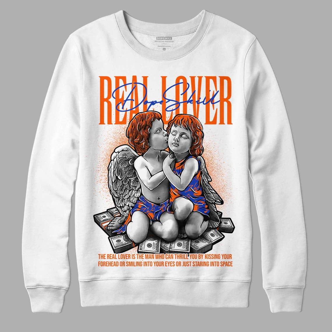 Dunk Low Futura Orange Blaze DopeSkill Sweatshirt Real Lover Graphic