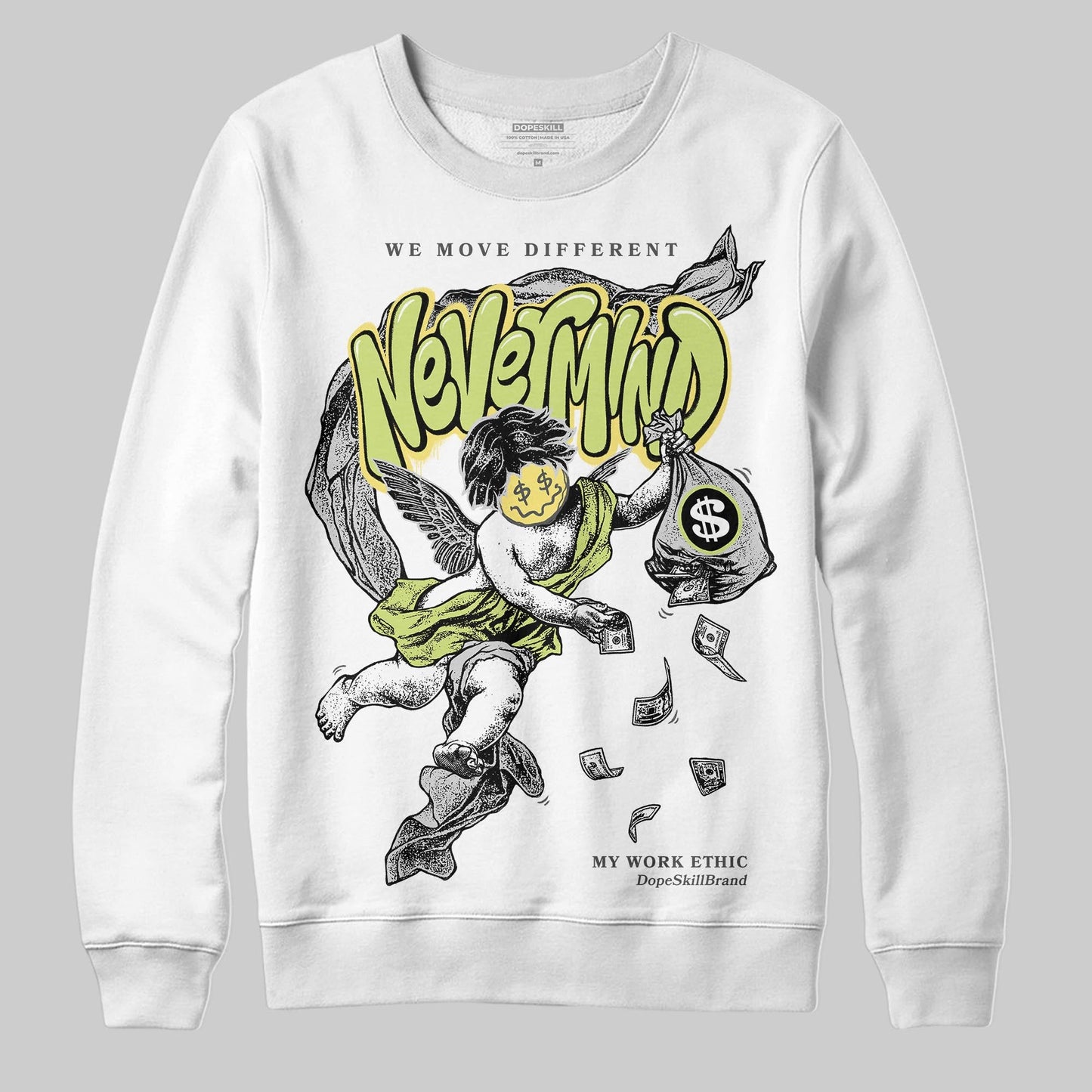 Light Lemon Twist 4s DopeSkill Sweatshirt Nevermind Graphic