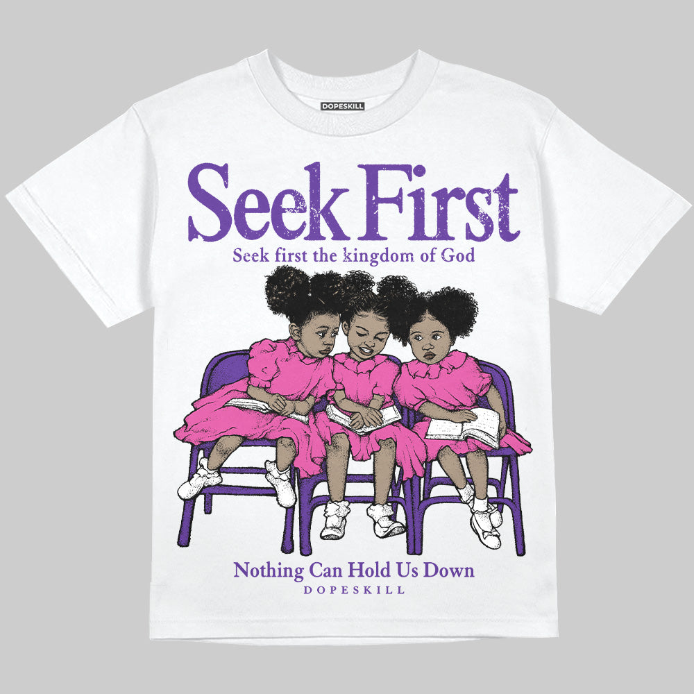 PURPLE Collection DopeSkill Oversize Print T-Shirt New Seek First Graphic