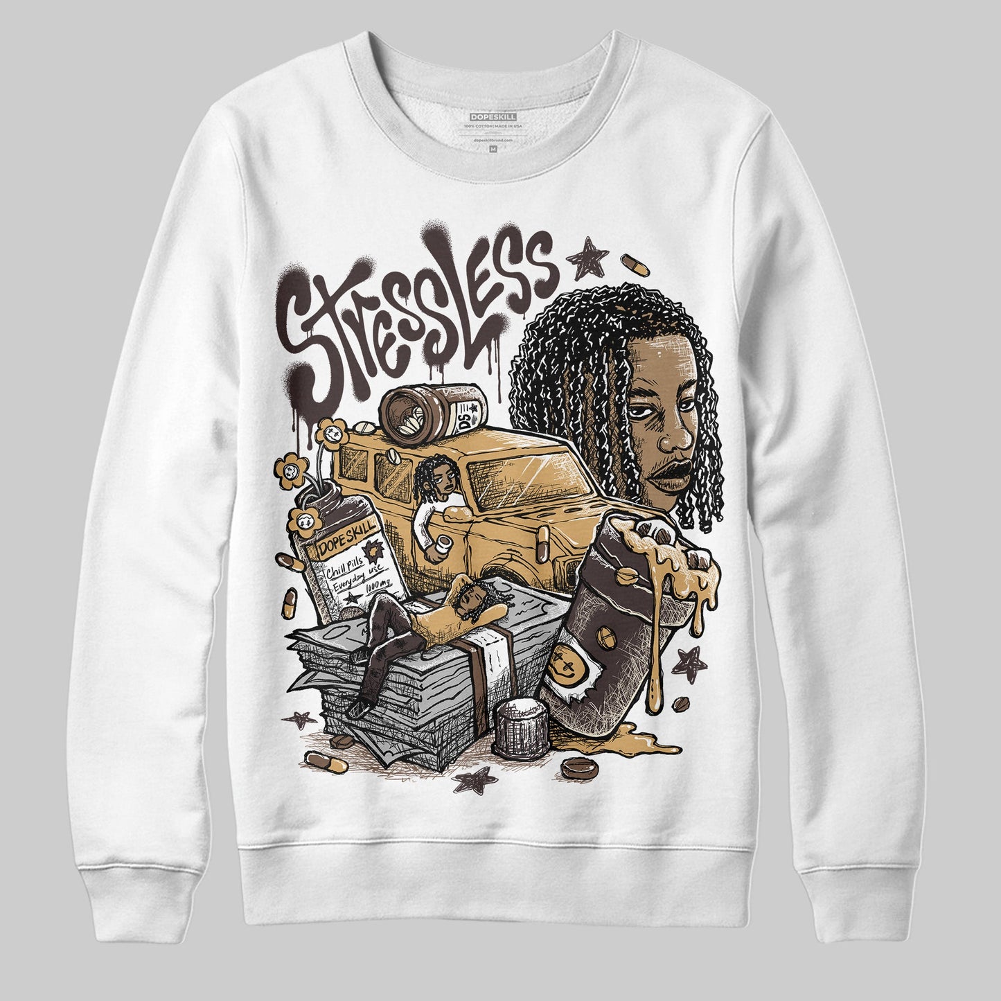 Earth 5s DopeSkill Sweatshirt Stressless Graphic