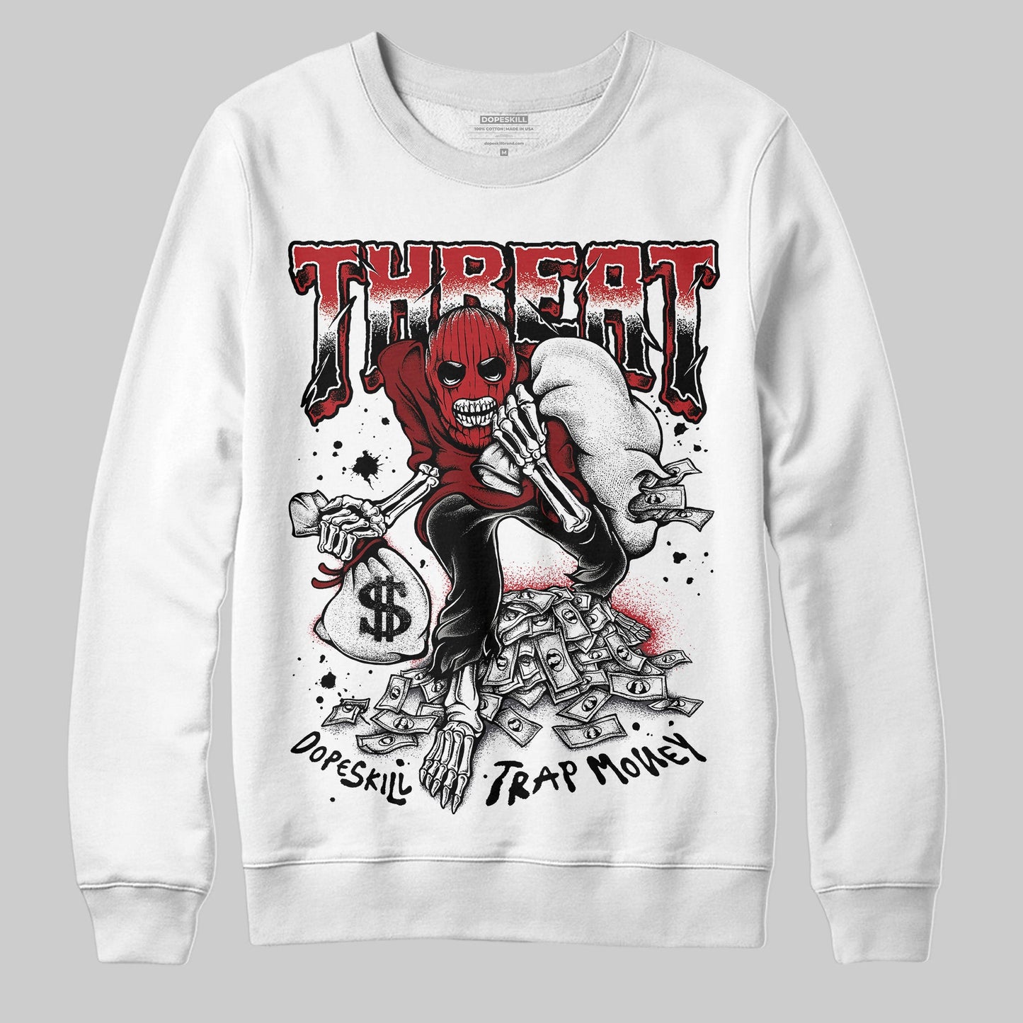 Flu Game 12s DopeSkill Sweatshirt Threat Graphic