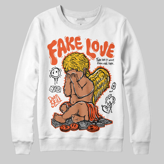 Orange Milk DopeSkill Sweatshirt False Love Graphic