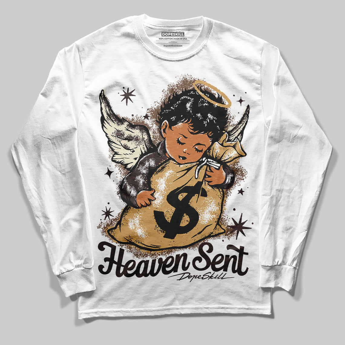 Earth 5s DopeSkill Long Sleeve T-Shirt Heaven Sent Graphic