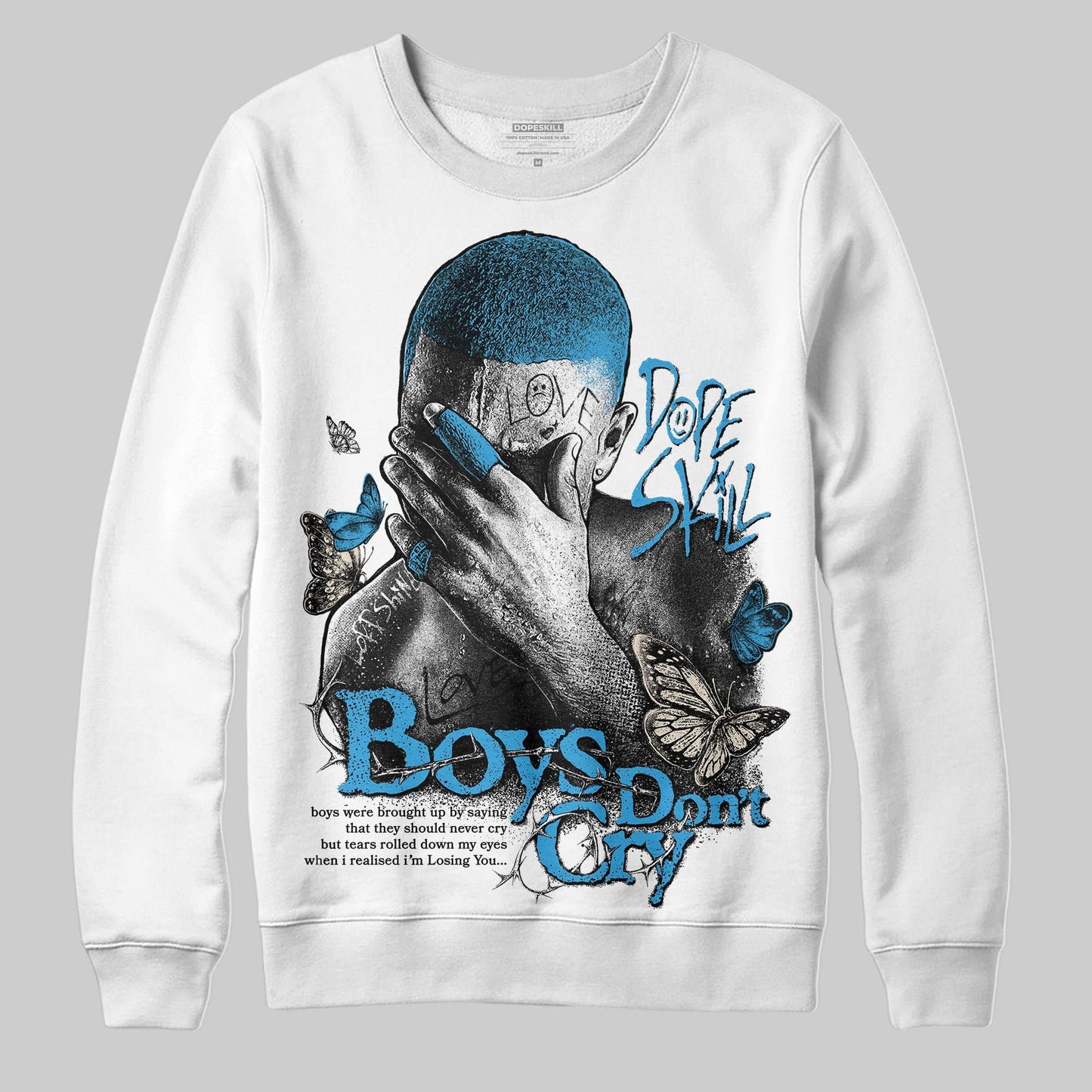 UNC Reimagined 1s DopeSkill Sweatshirt Boys Don't Cry Graphic