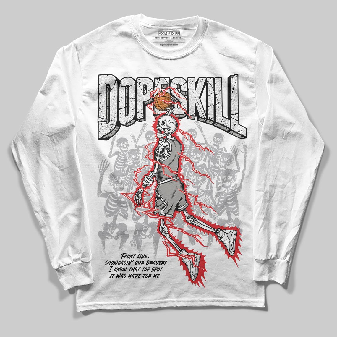 Pure Money 3s DopeSkill Long Sleeve T-Shirt Thunder Dunk Graphic