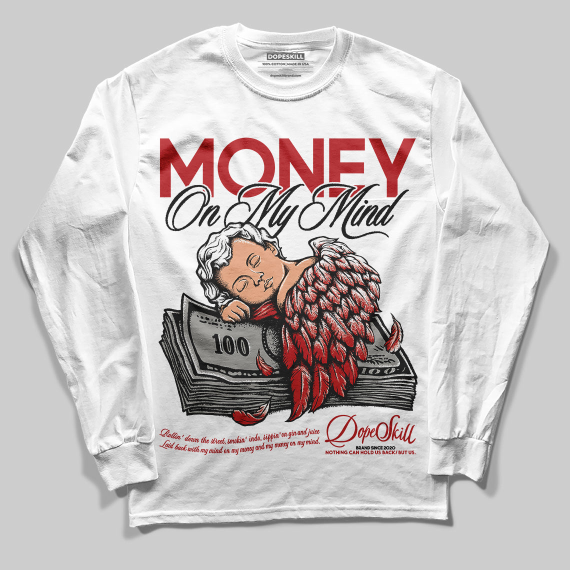 Flu Game 12s DopeSkill Long Sleeve T-Shirt MOMM Graphic