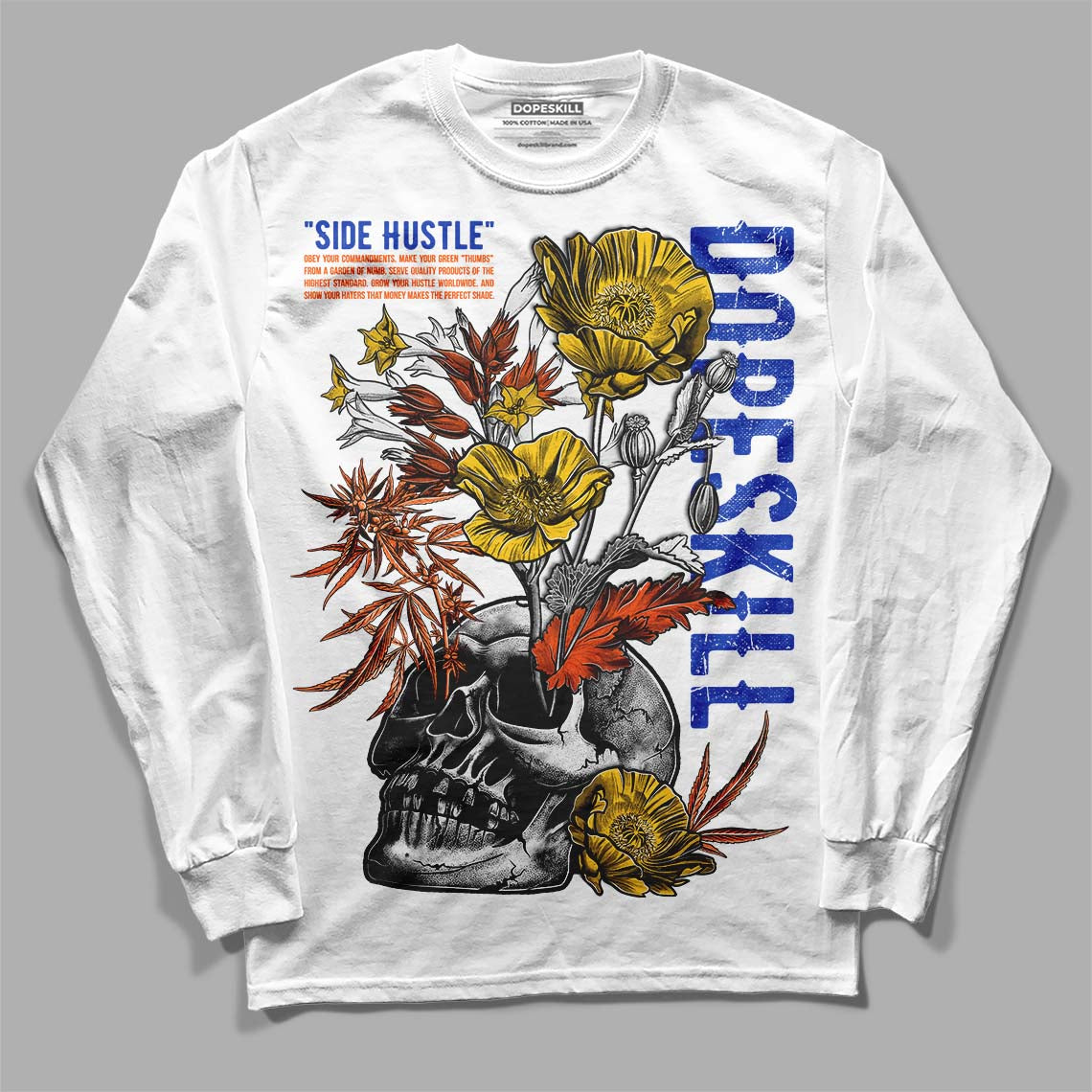 Dunk Low Futura Orange Blaze DopeSkill Long Sleeve T-Shirt Side Hustle Graphic