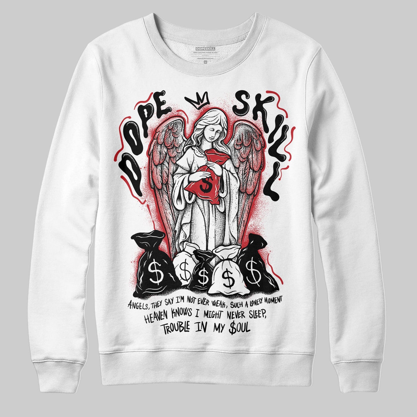 Bred Velvet 11s DopeSkill Sweatshirt Angels Graphic
