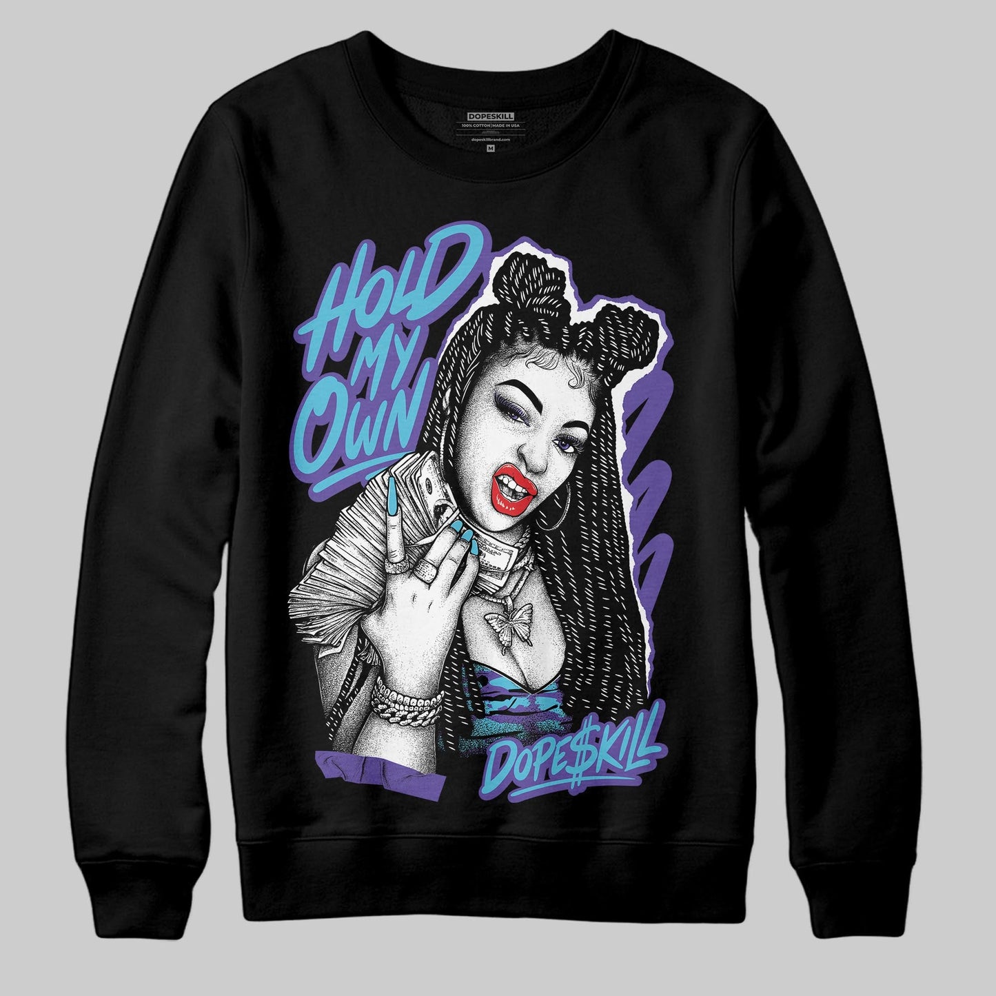 Aqua 8s DopeSkill Sweatshirt New H.M.O Graphic