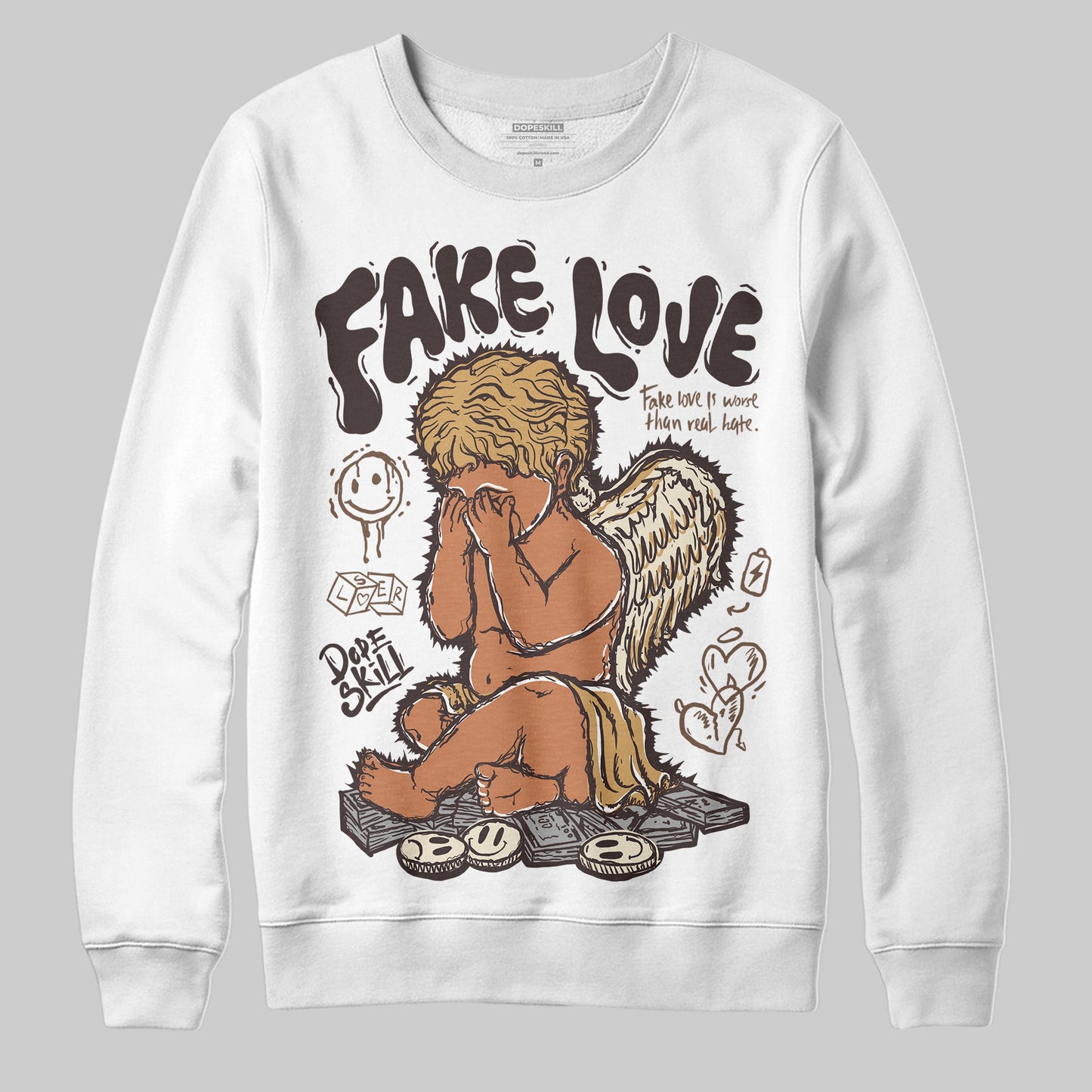 Earth 5s DopeSkill Sweatshirt False Love Graphic