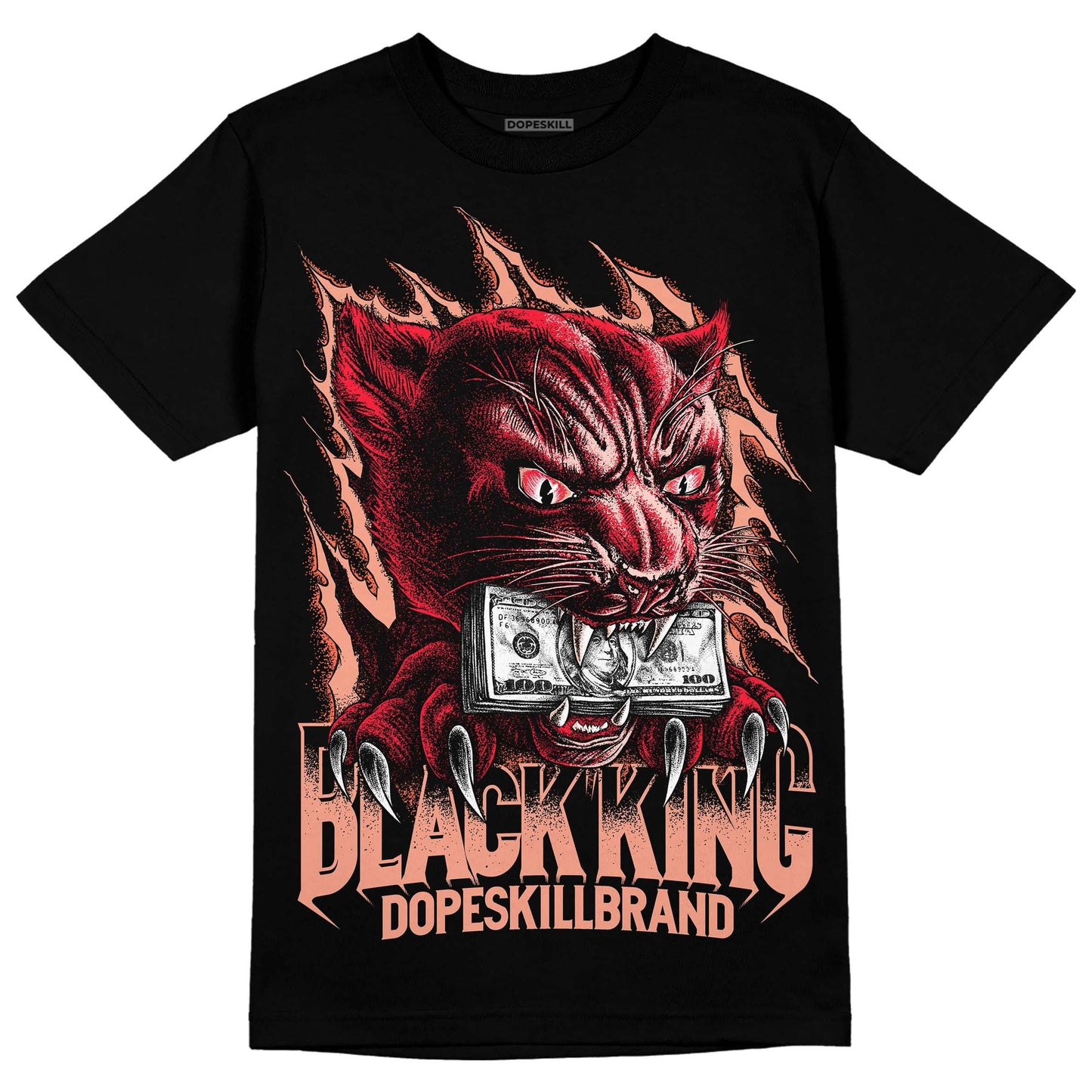 Crimson Bliss 5s DopeSkill T-Shirt Black King Graphic