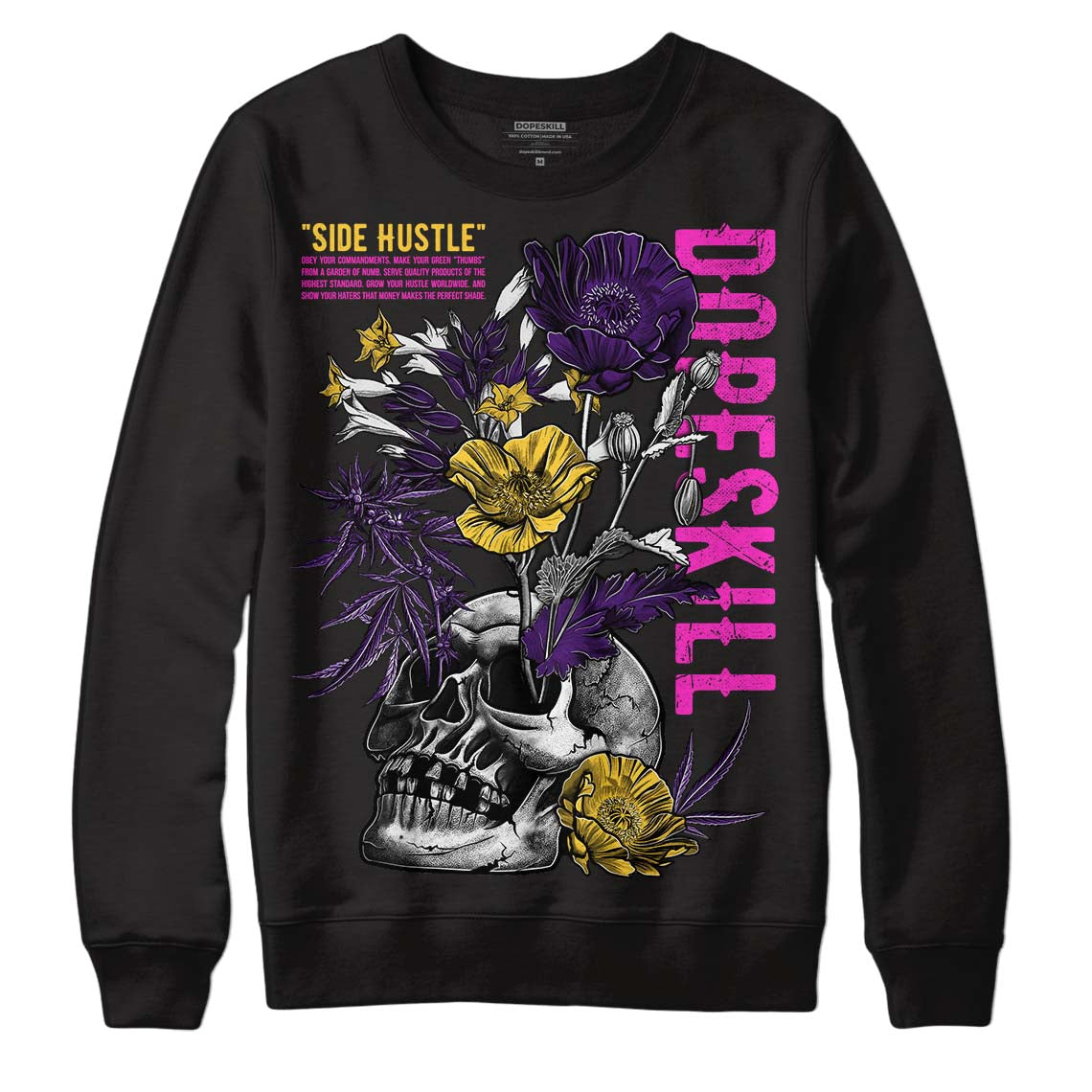 Field Purple 12s DopeSkill Sweatshirt Side Hustle Graphic
