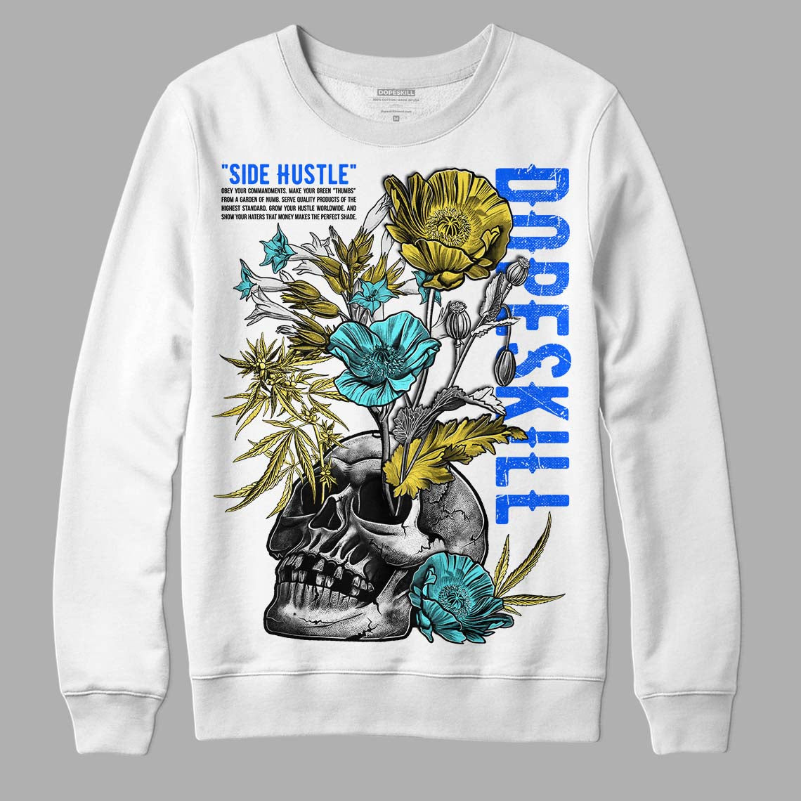 Aqua 5s DopeSkill Sweatshirt Side Hustle Graphic