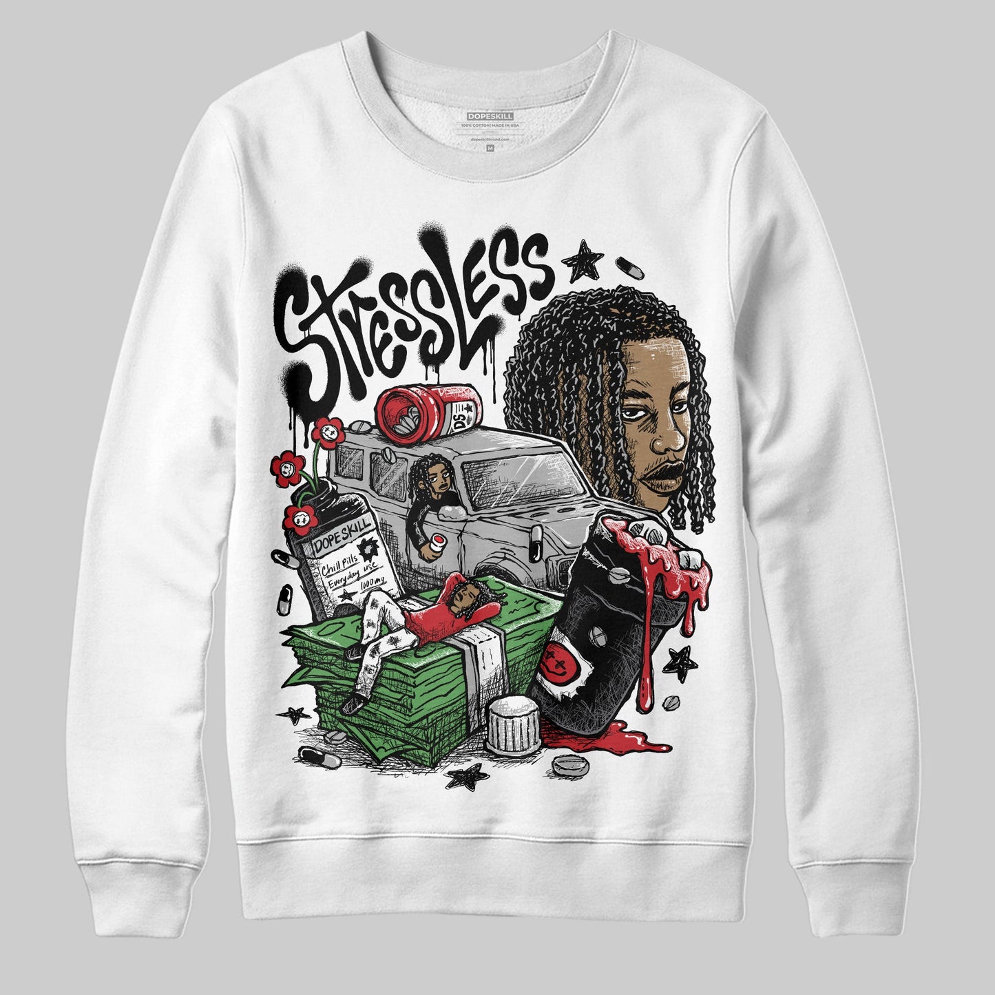 Bred Velvet 11s DopeSkill Sweatshirt Stressless Graphic