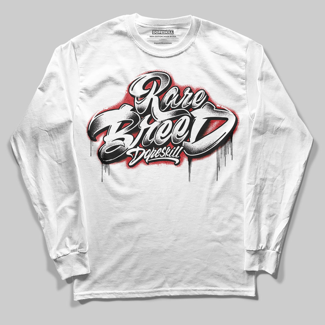 Bred Velvet 11s DopeSkill Long Sleeve T-Shirt Rare Breed Type Graphic