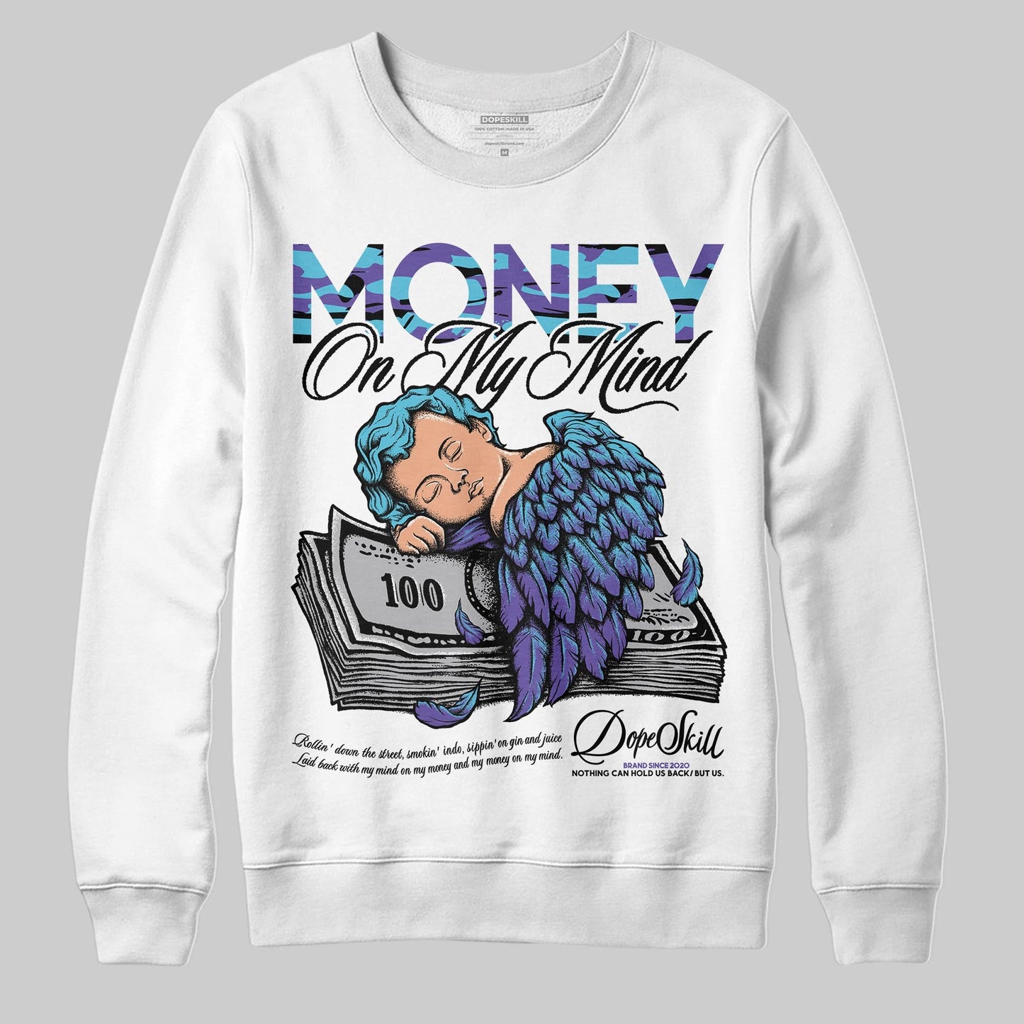 Aqua 8s DopeSkill Sweatshirt MOMM Graphic