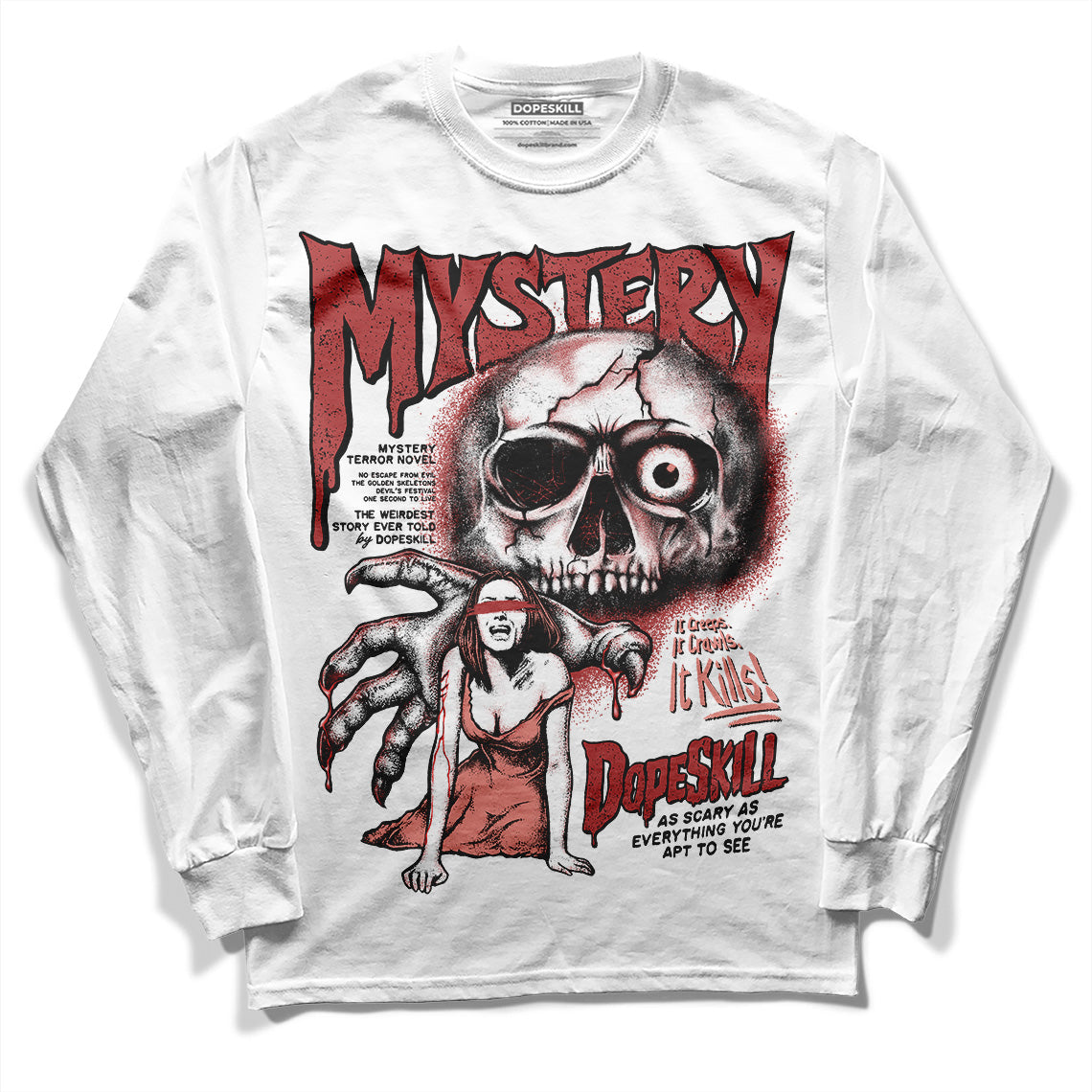Dune Red 13s DopeSkill Long Sleeve T-Shirt Mystery Ghostly Grasp Graphic