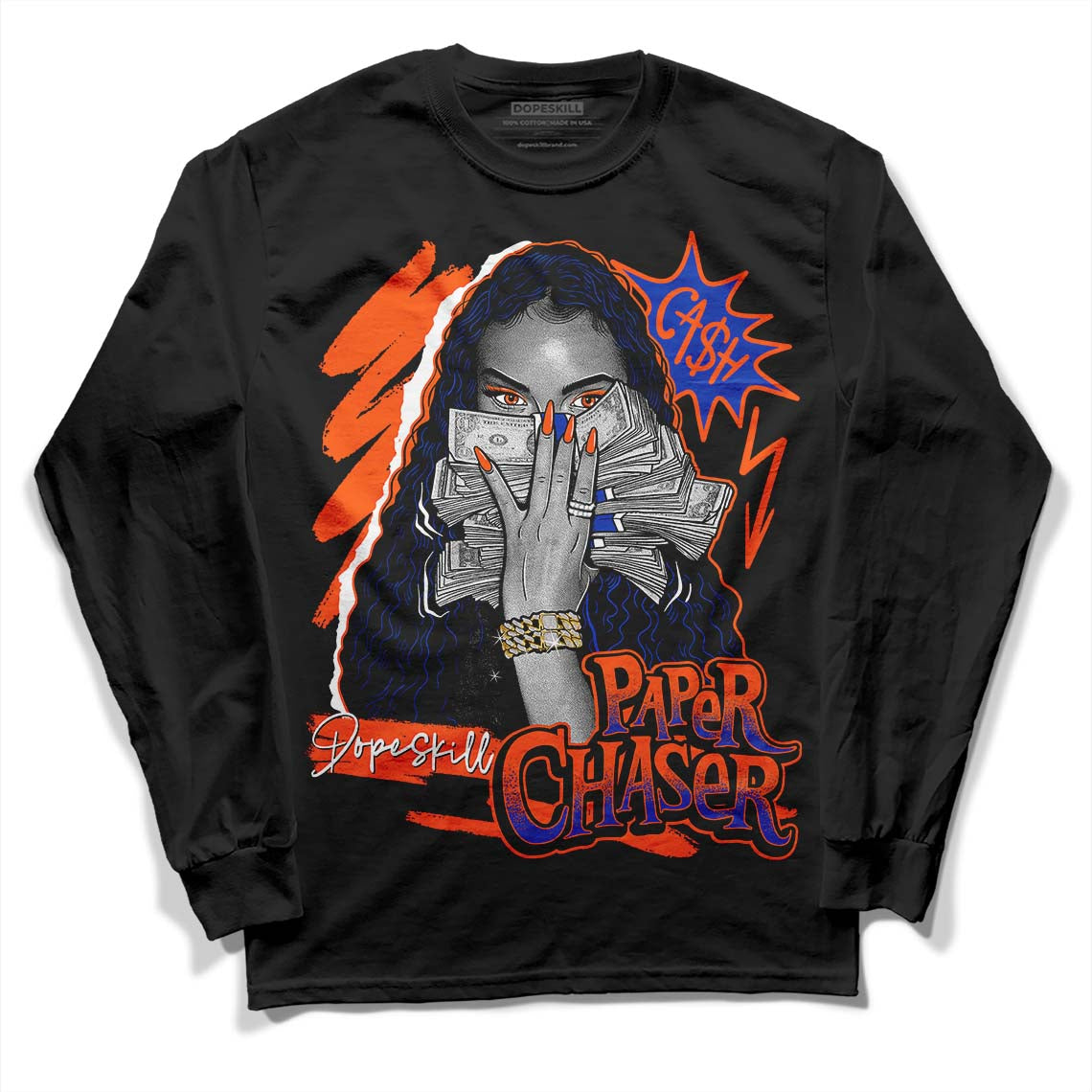 Dunk Low Futura Orange Blaze DopeSkill Long Sleeve T-Shirt NPC Graphic