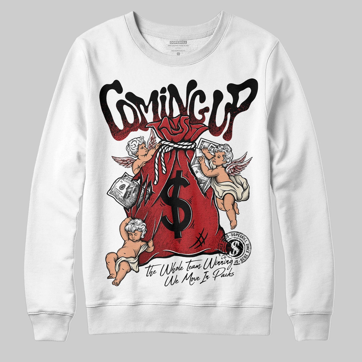 Black Toe Reimagined 1s DopeSkill Sweatshirt Money Bag Coming Up Graphic