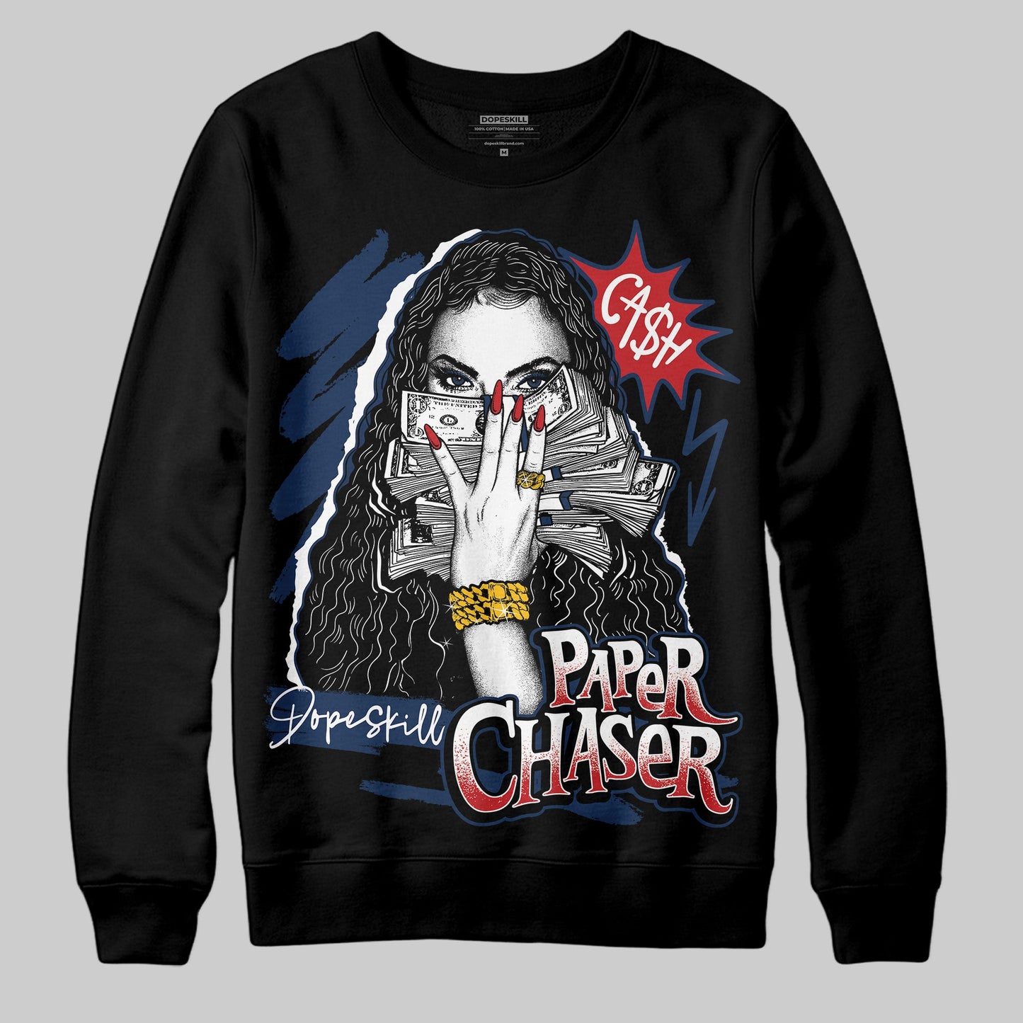Summit White Navy 4s DopeSkill Sweatshirt NPC Graphic