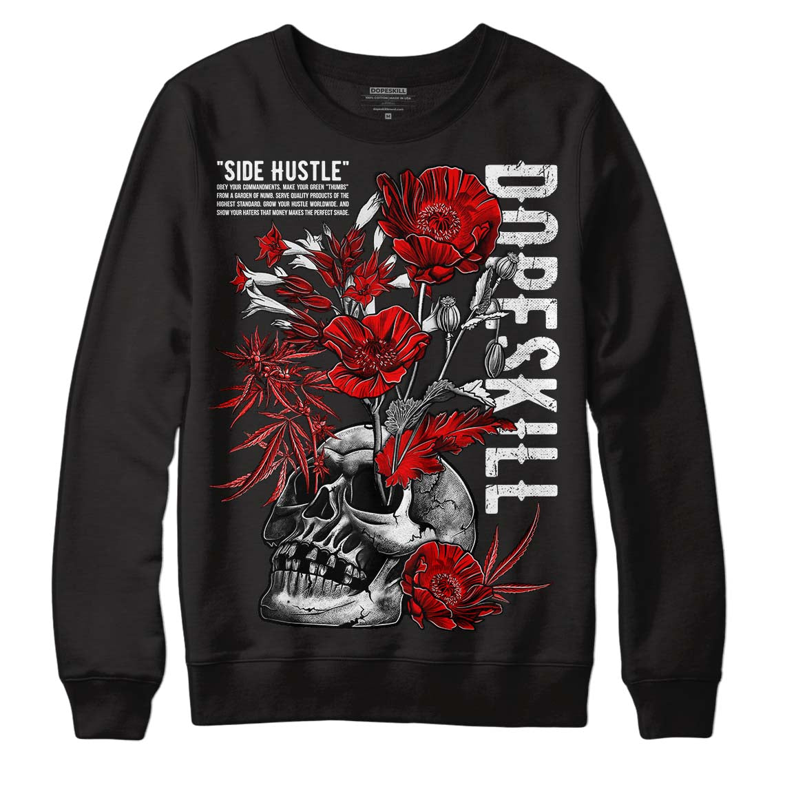 Dunk Low Panda White Black DopeSkill Sweatshirt Side Hustle Graphic