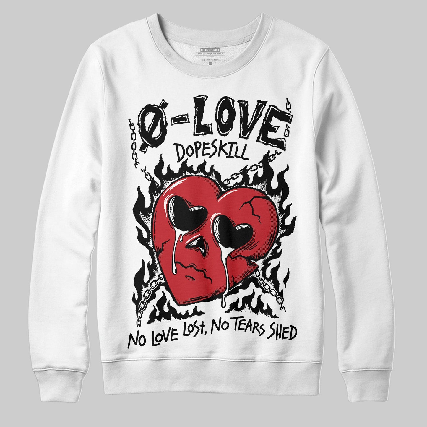 Bred 11s DopeSkill Sweatshirt Crying Heart Graphic