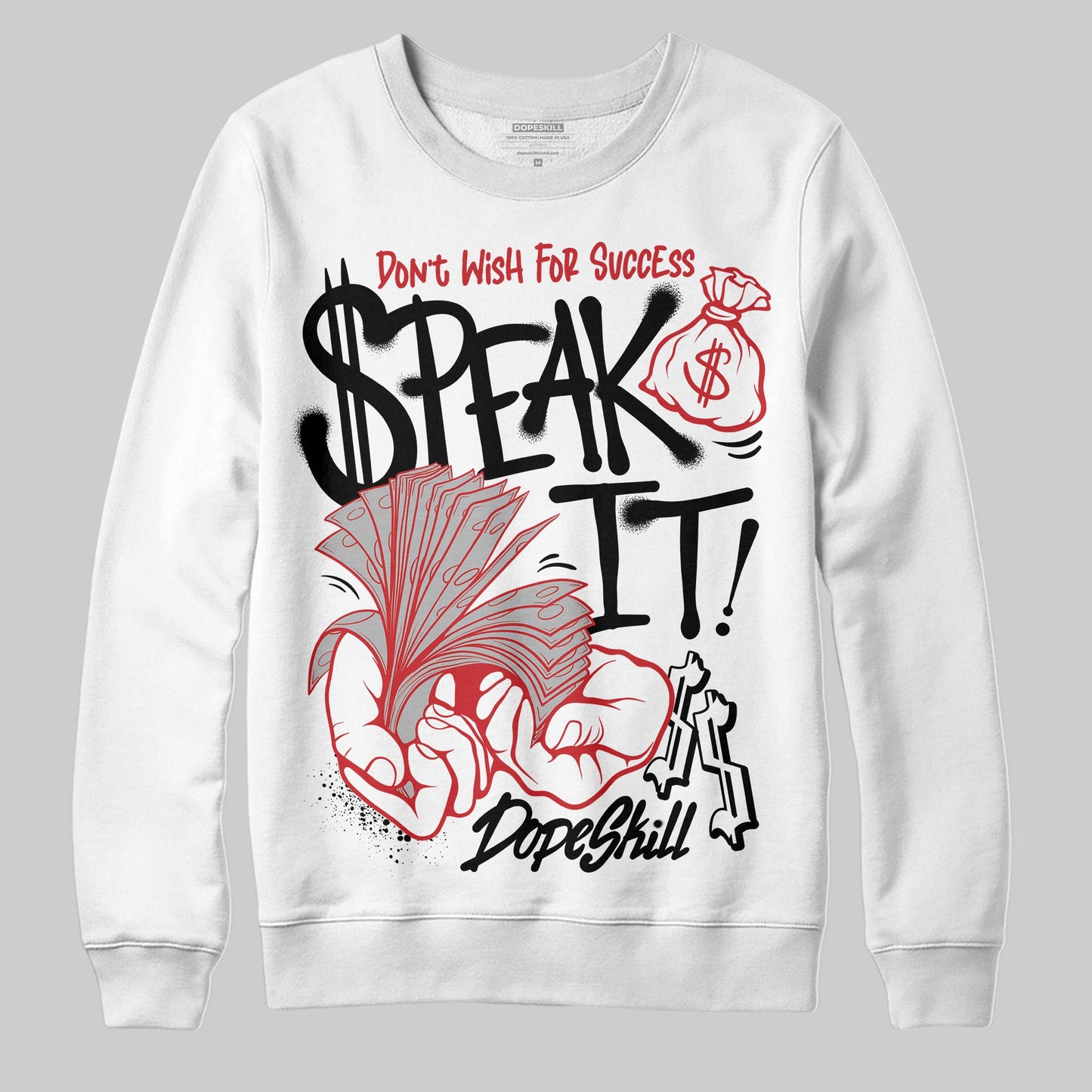 Black Cement 3s DopeSkill Sweatshirt Speak It Graphic