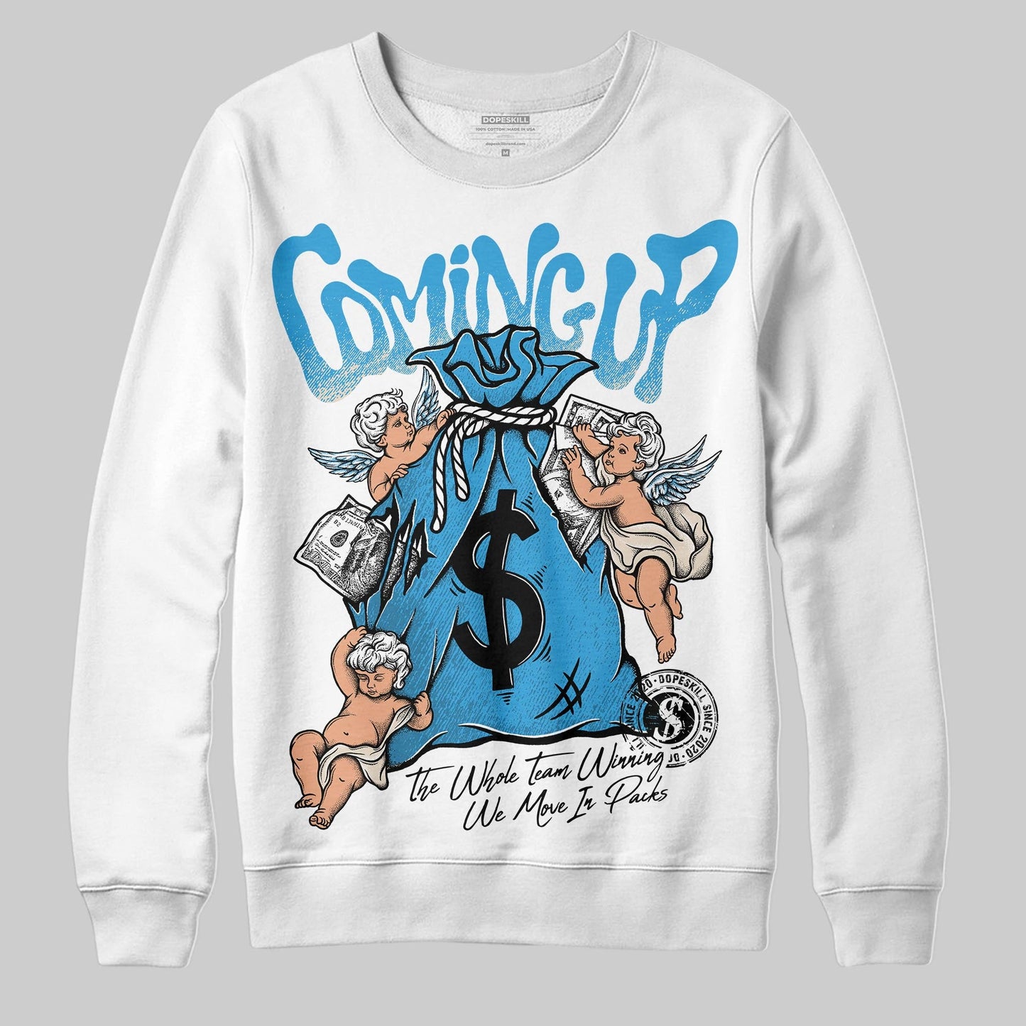 UNC Reimagined 1s DopeSkill Sweatshirt Money Bag Coming Up Graphic